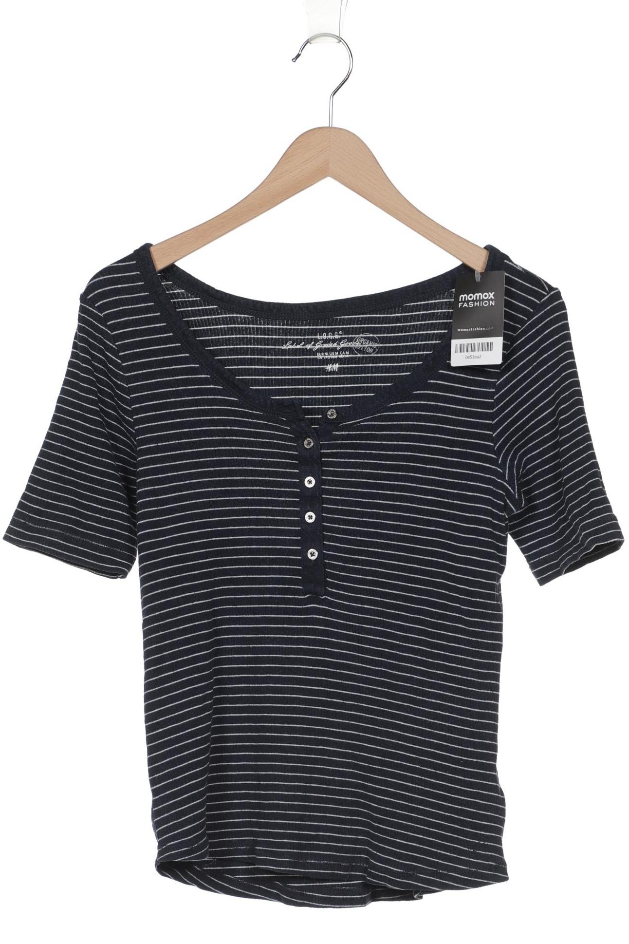 

H&M Damen T-Shirt, marineblau