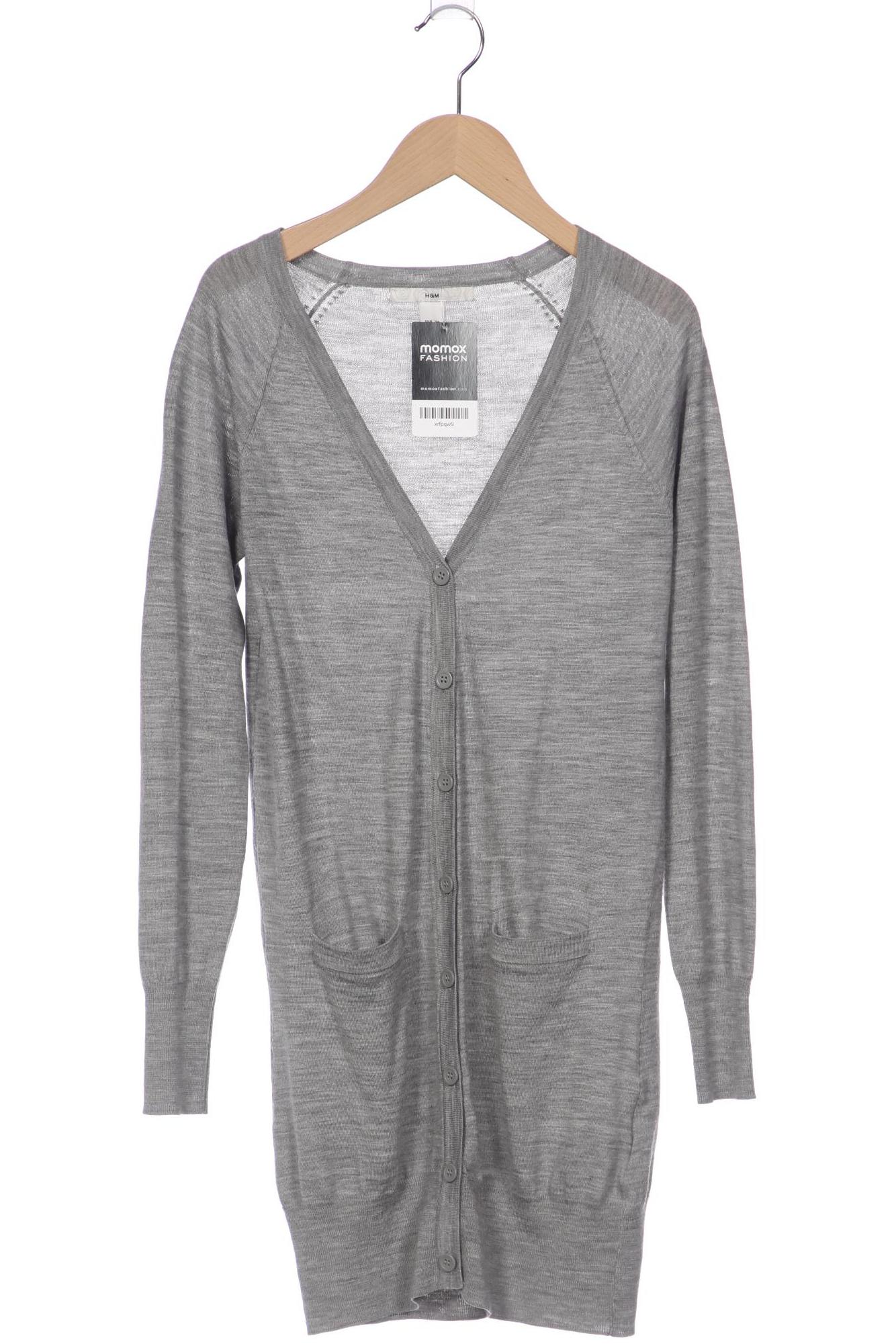 

H&M Damen Strickjacke, grau, Gr. 34