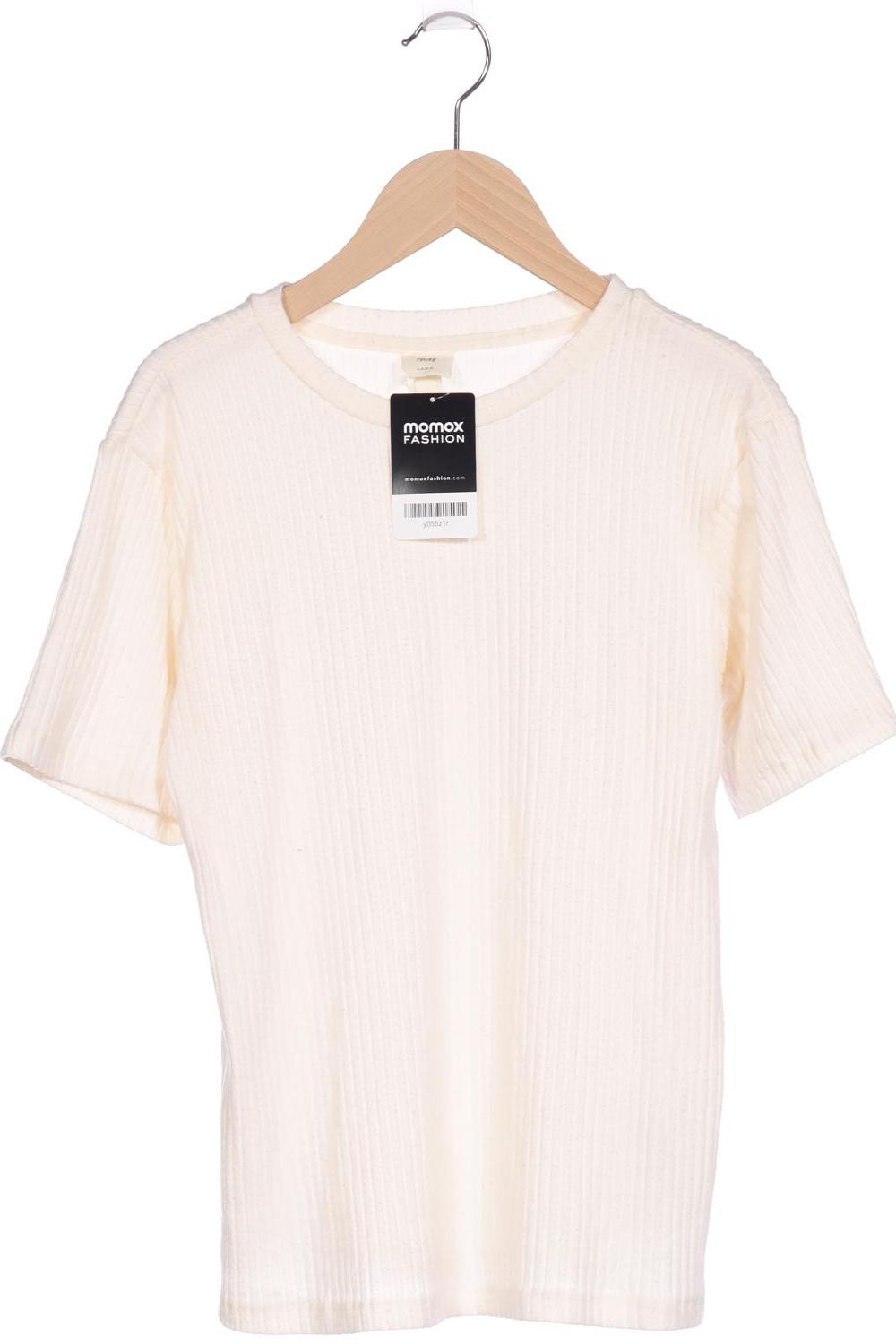 

H&M Damen T-Shirt, cremeweiß, Gr. 34