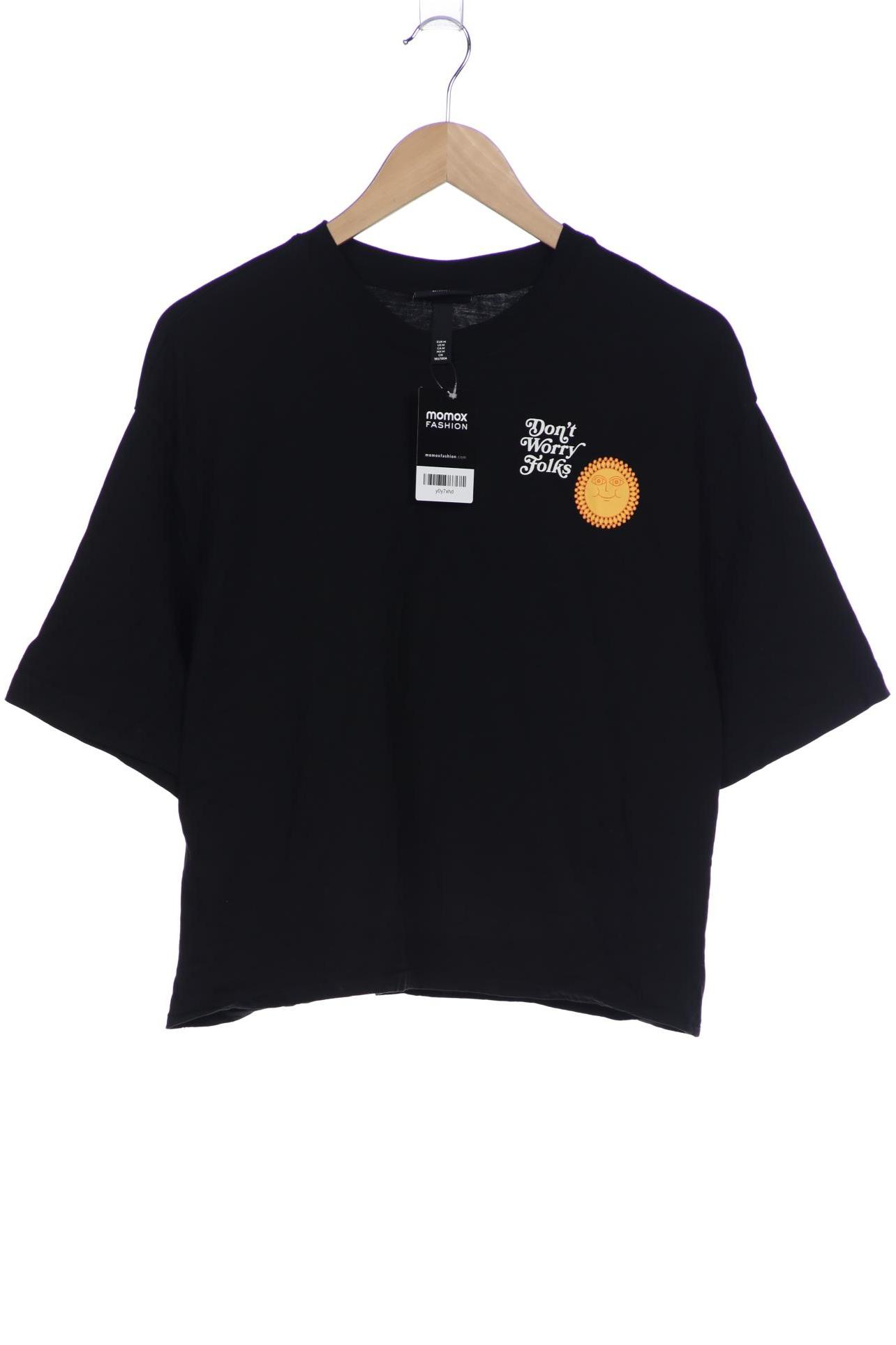 

H&M Damen T-Shirt, schwarz, Gr. 38