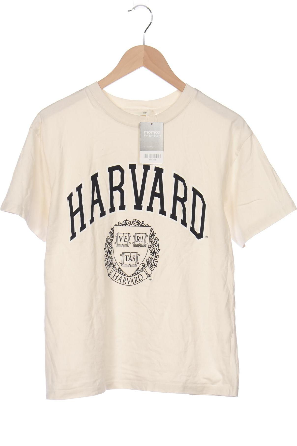 

H&M Damen T-Shirt, cremeweiß, Gr. 34