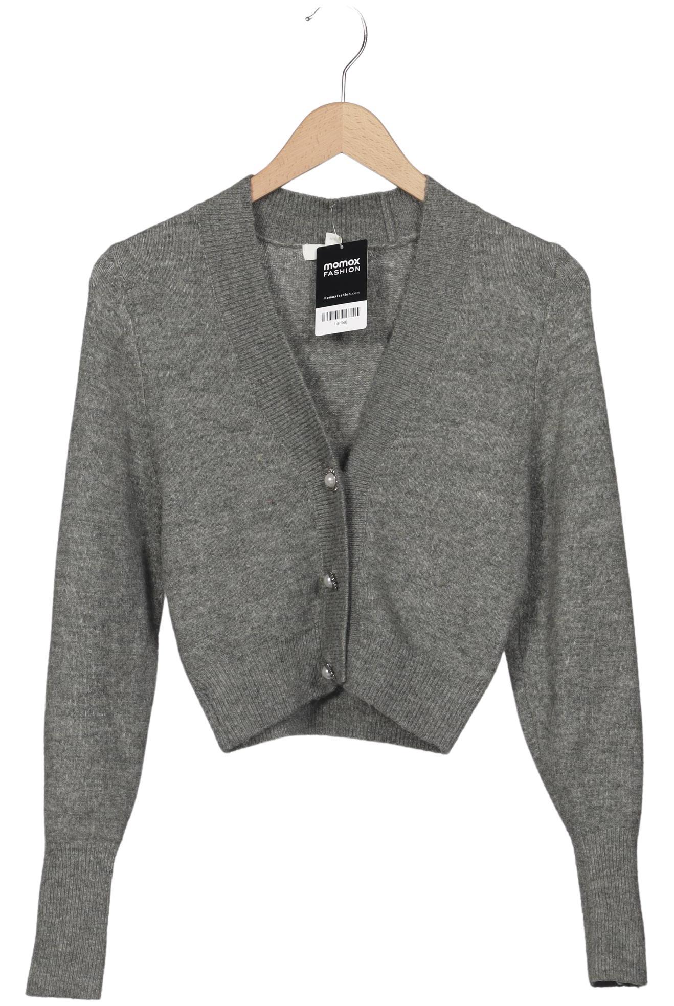 

H&M Damen Strickjacke, grau, Gr. 34