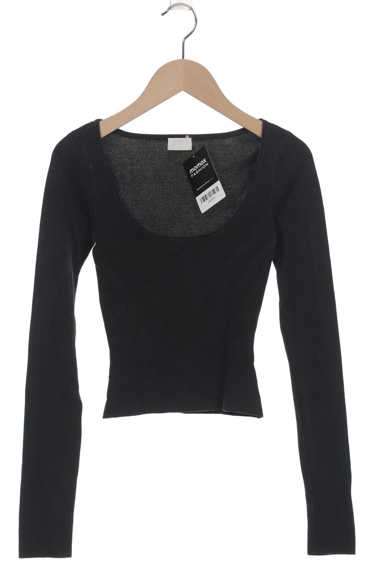 

H&M Damen Langarmshirt, schwarz, Gr. 34