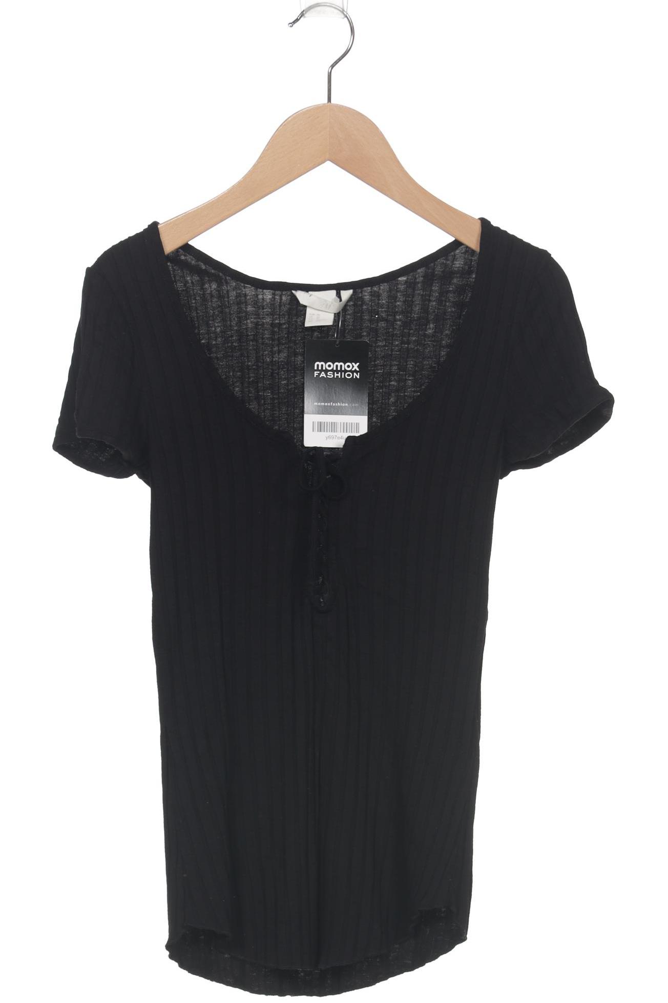 

H&M Damen T-Shirt, schwarz, Gr. 34