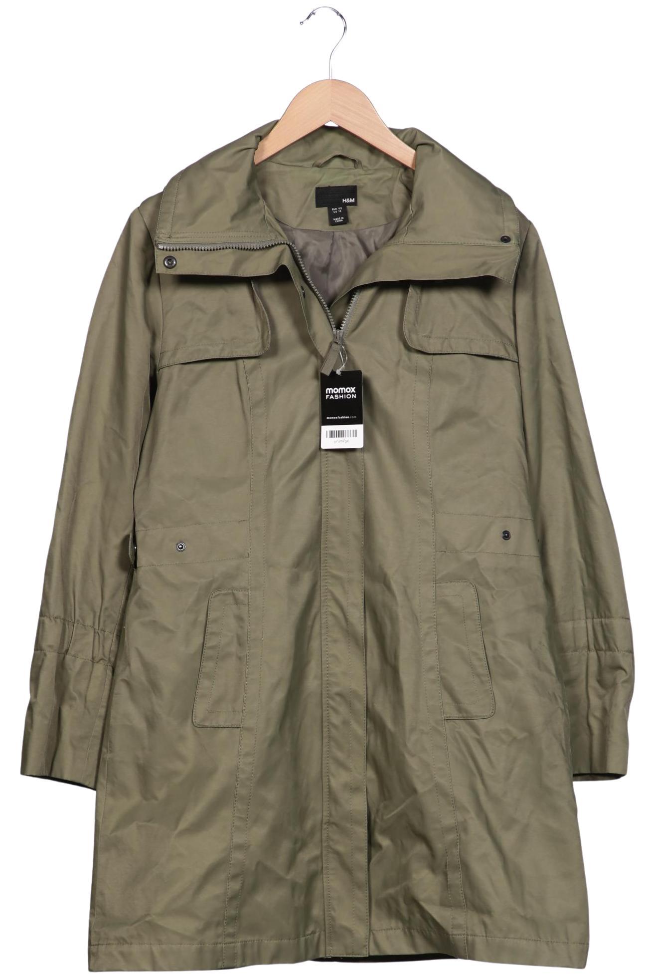 

H&M Damen Mantel, grün, Gr. 42