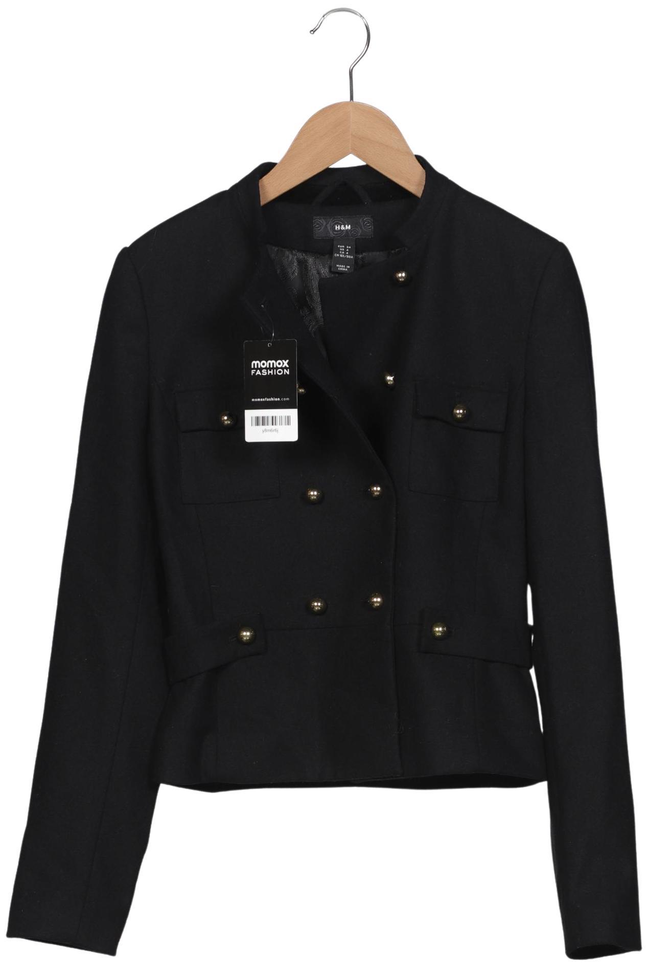 

H&M Damen Jacke, schwarz, Gr. 34