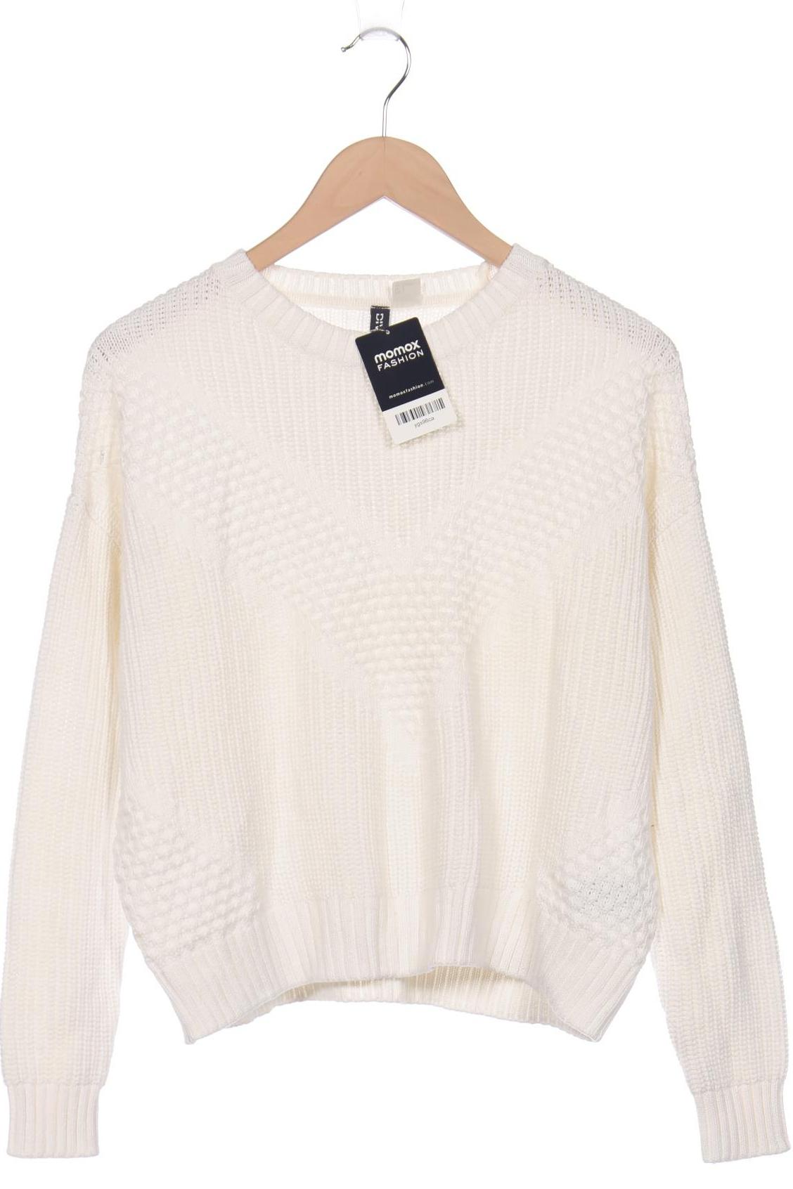 

H&M Damen Pullover, weiß, Gr. 36
