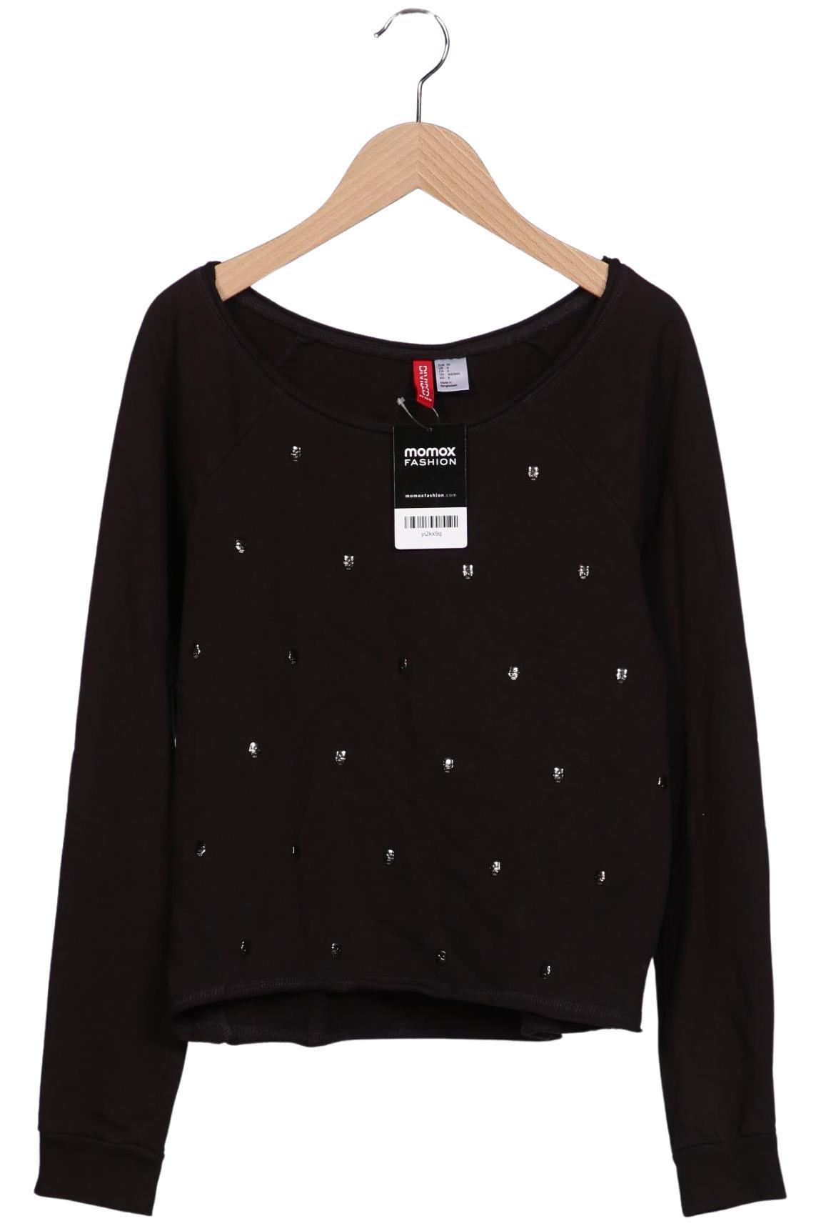 

H&M Damen Langarmshirt, schwarz, Gr. 36