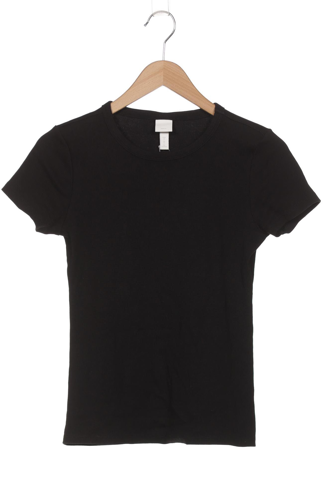 

H&M Damen T-Shirt, schwarz, Gr. 38