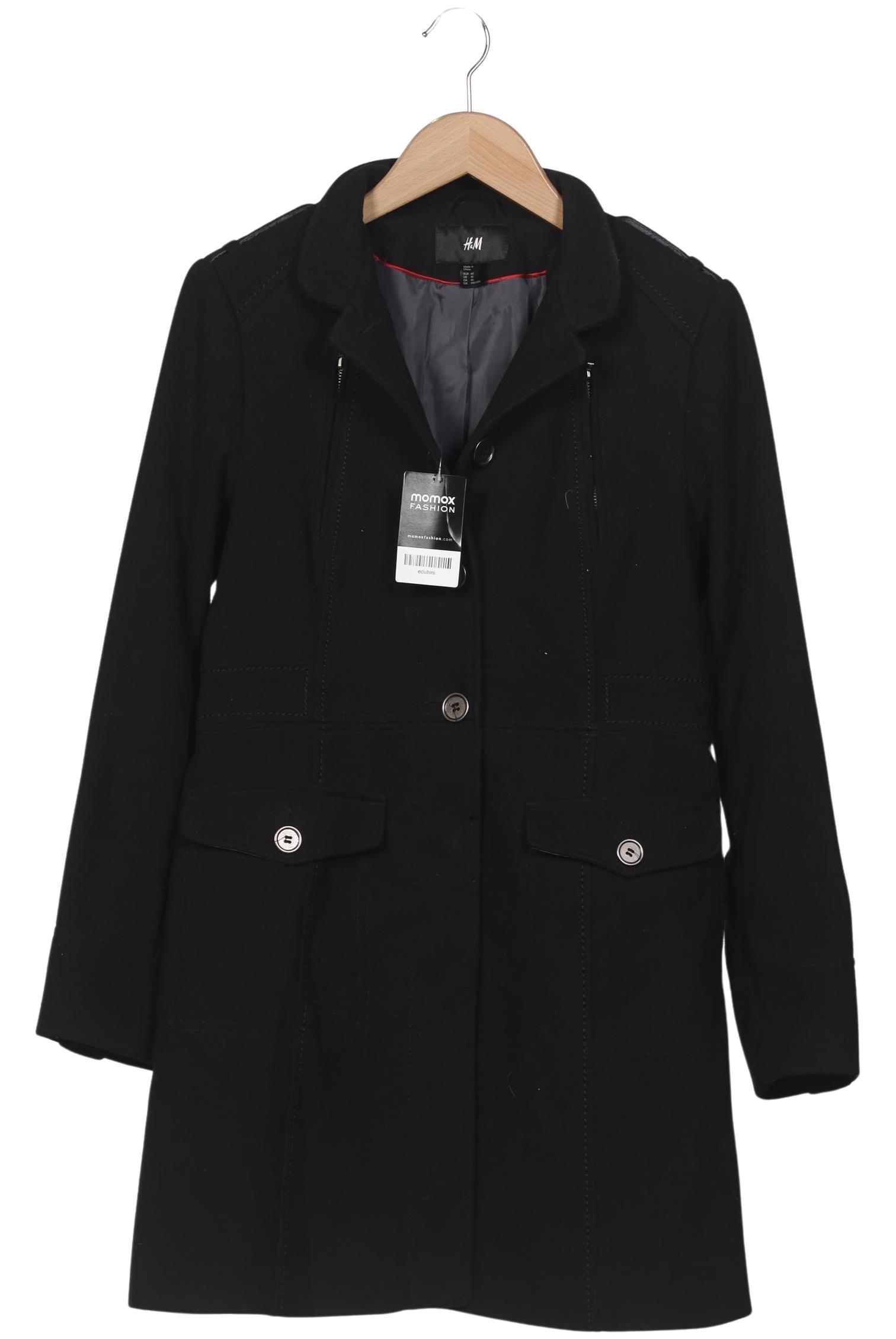 

H&M Damen Mantel, schwarz, Gr. 40