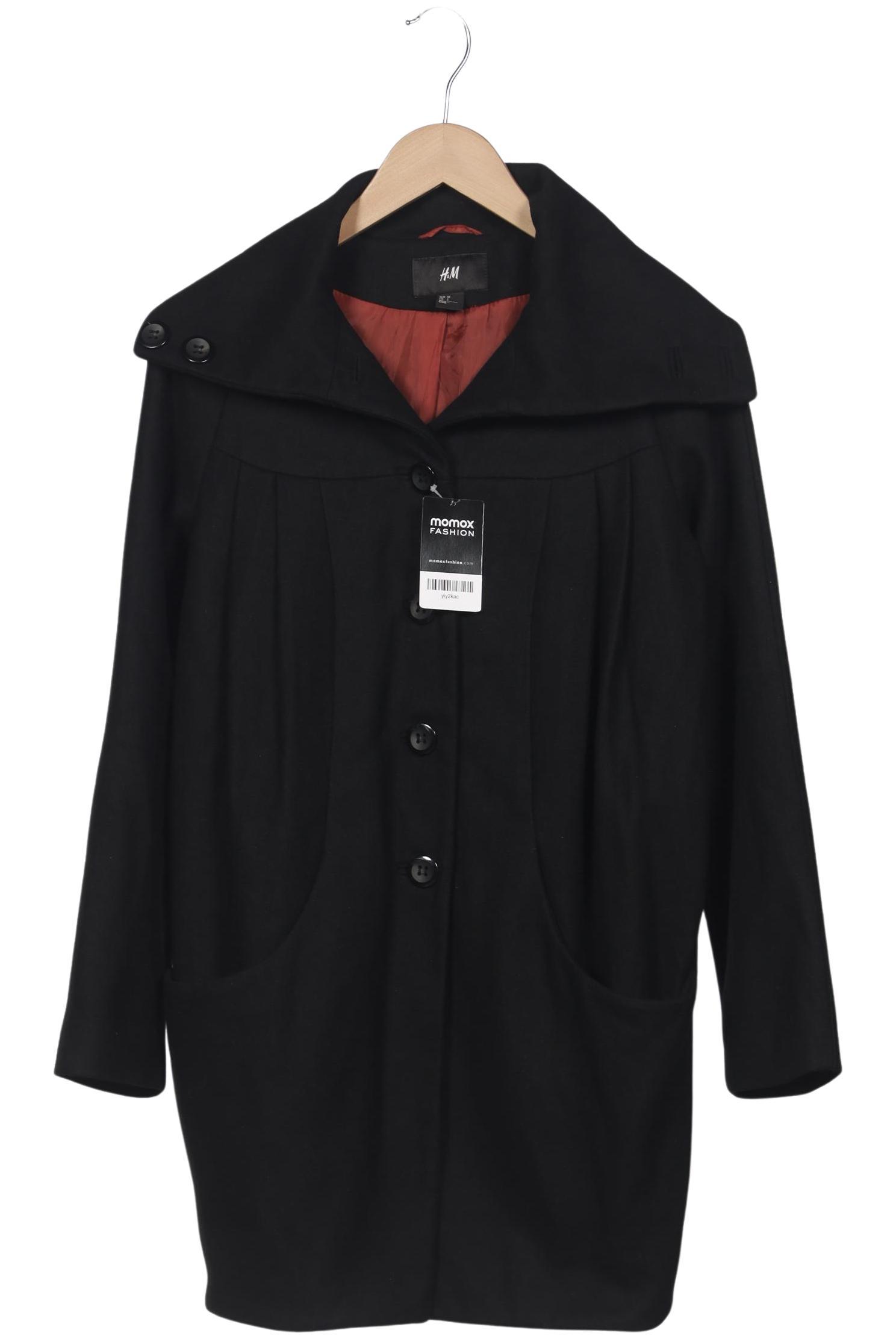 

H&M Damen Mantel, schwarz, Gr. 32