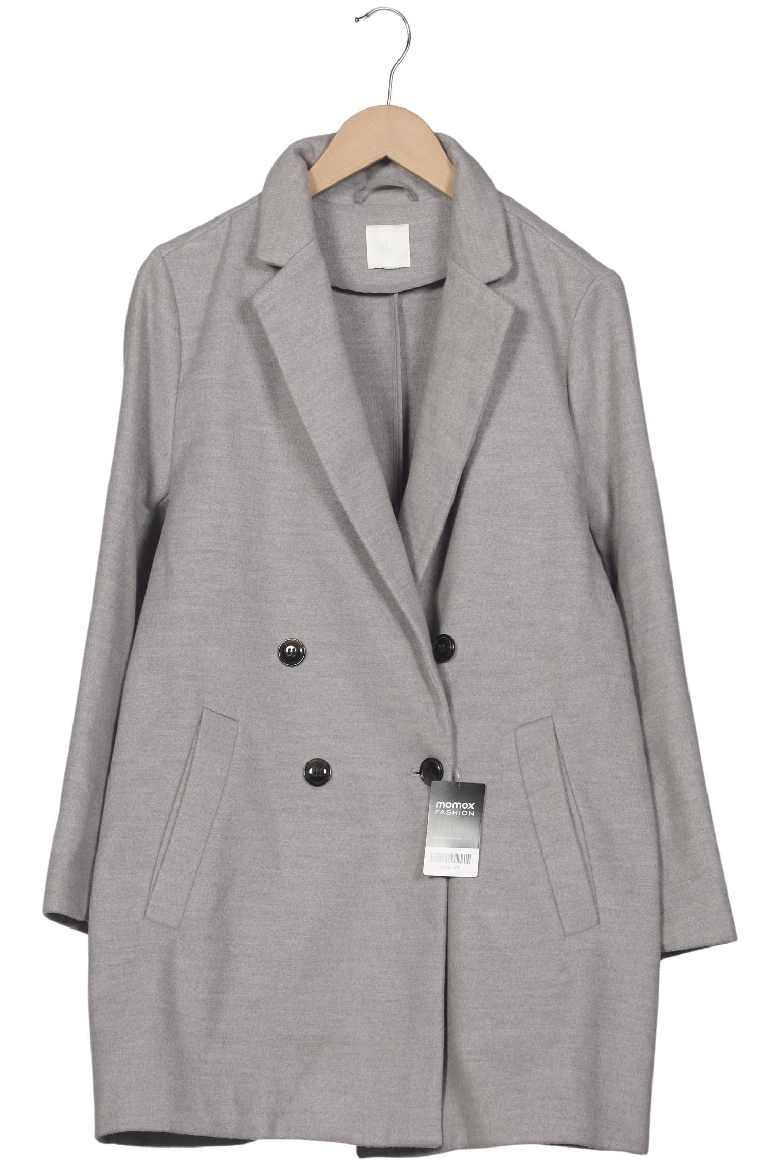 

H&M Damen Mantel, grau, Gr. 48