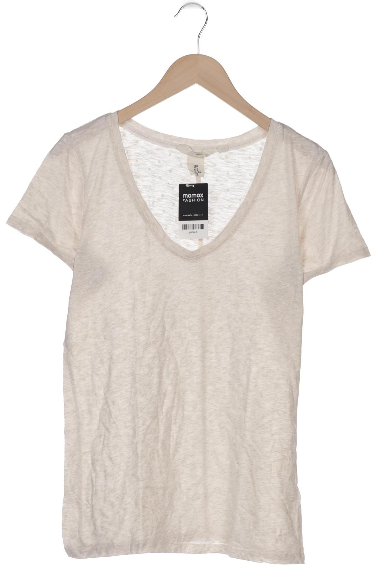 

H&M Damen T-Shirt, beige, Gr. 42