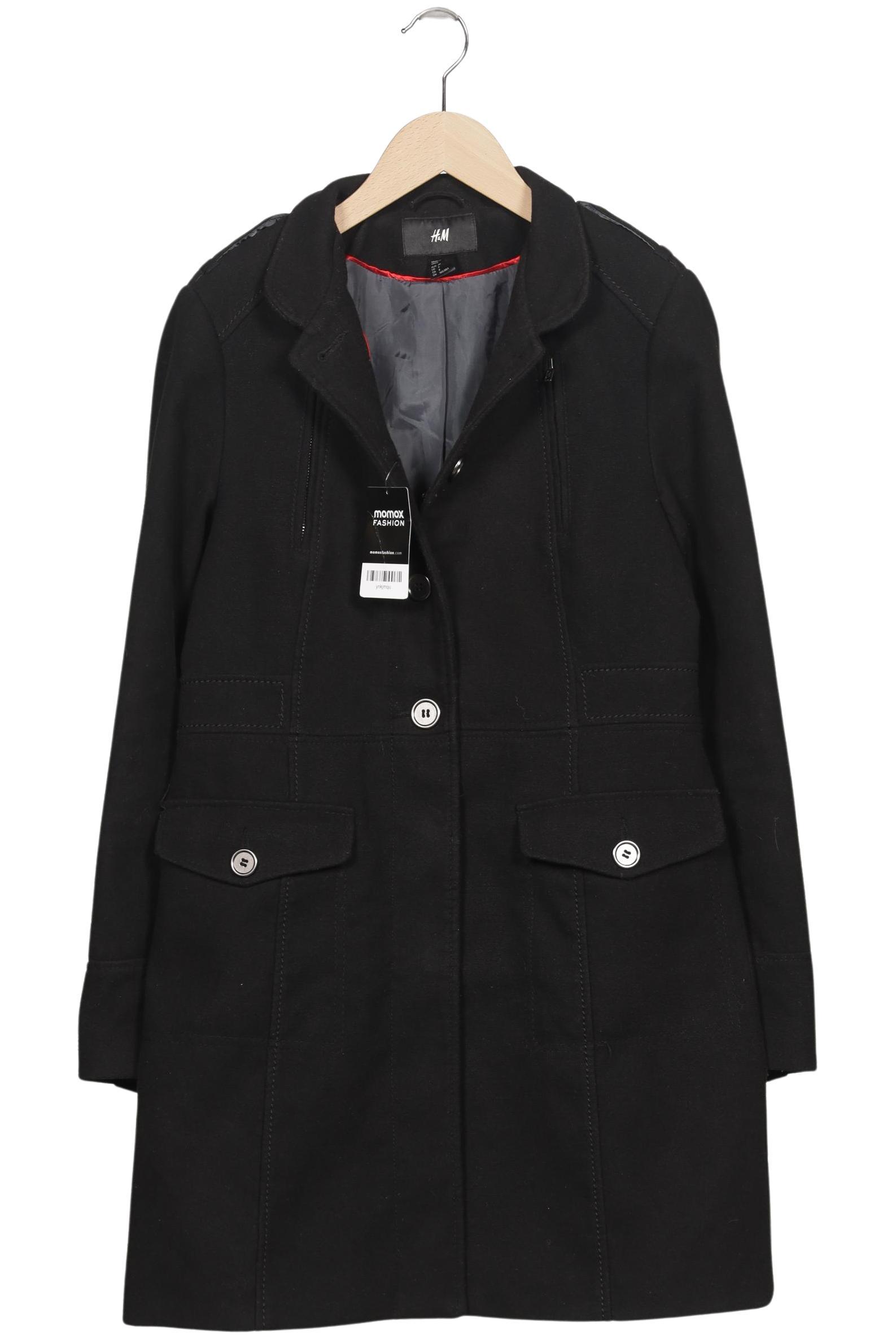 

H&M Damen Mantel, schwarz, Gr. 38