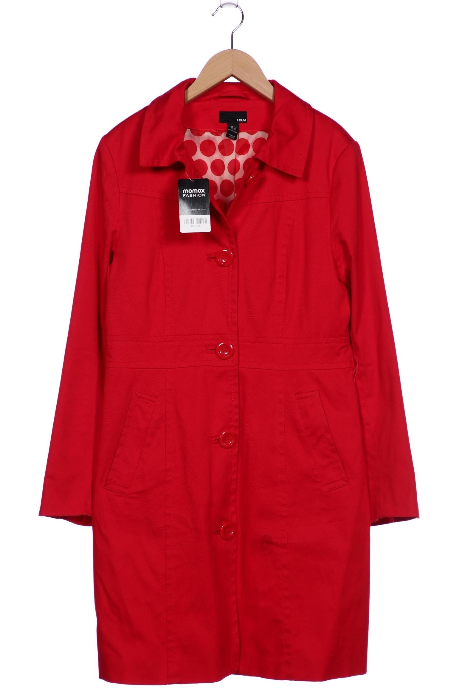 

H&M Damen Mantel, rot, Gr. 42