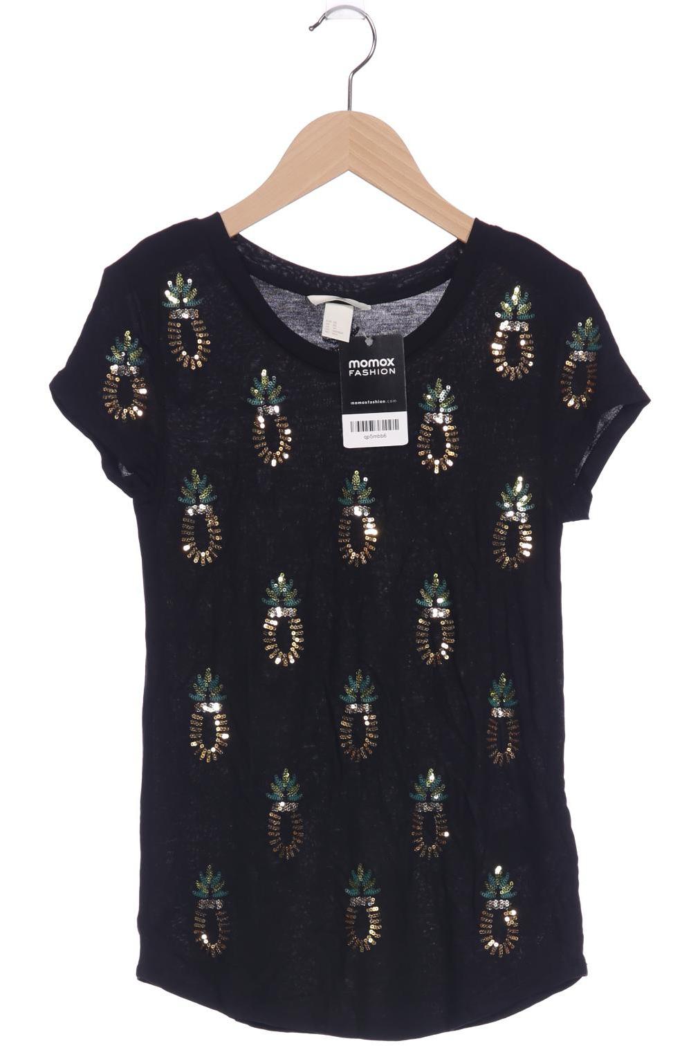 

H&M Damen T-Shirt, schwarz, Gr. 34