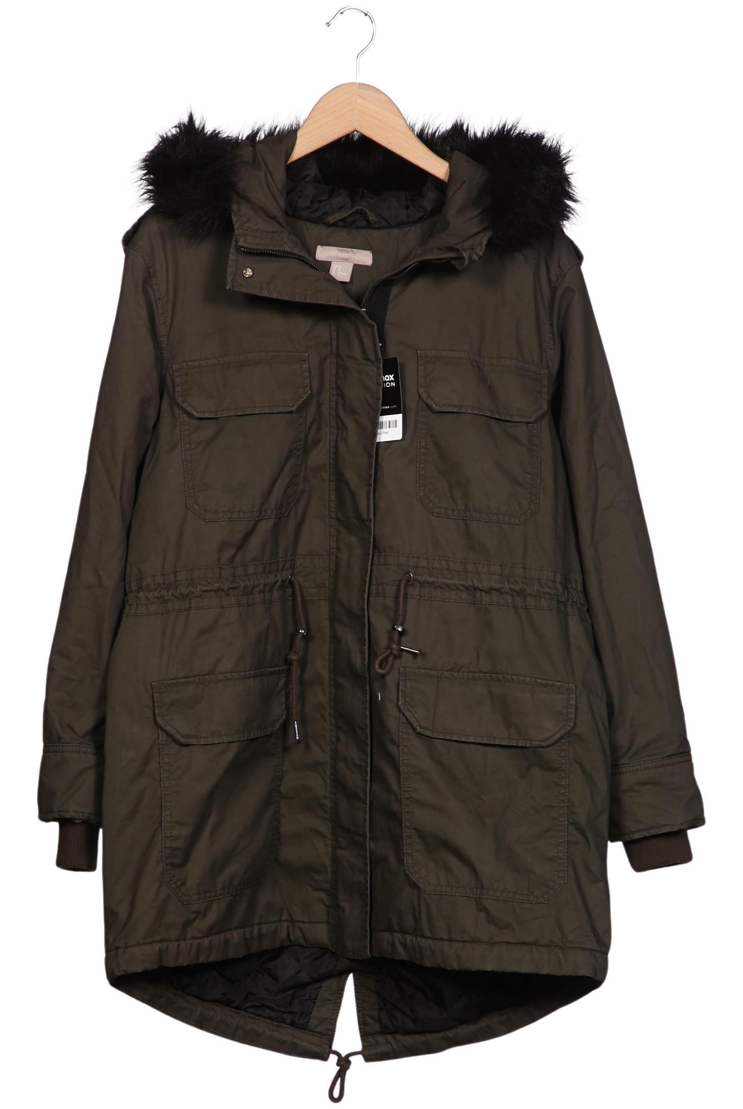 

H&M Damen Mantel, grün, Gr. 46