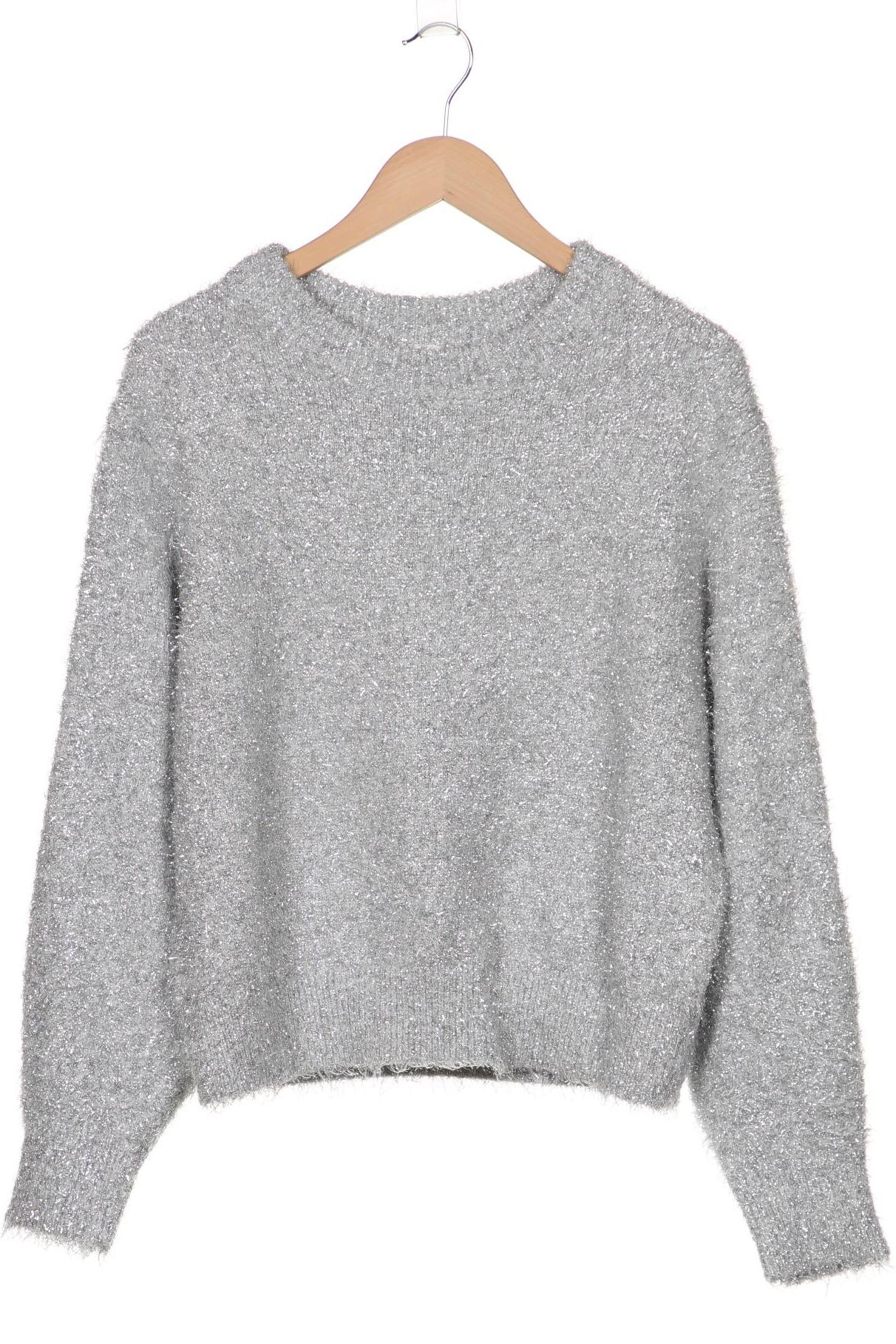 

H&M Damen Pullover, silber, Gr. 38