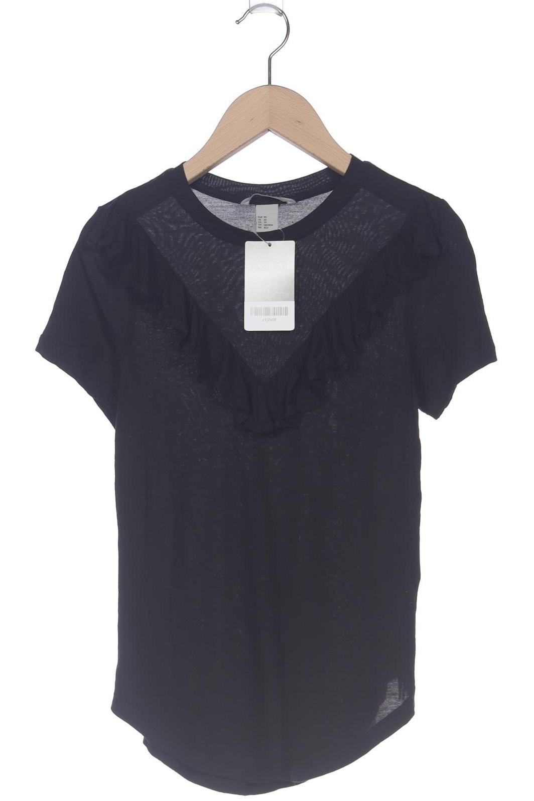 

H&M Damen T-Shirt, schwarz, Gr. 34