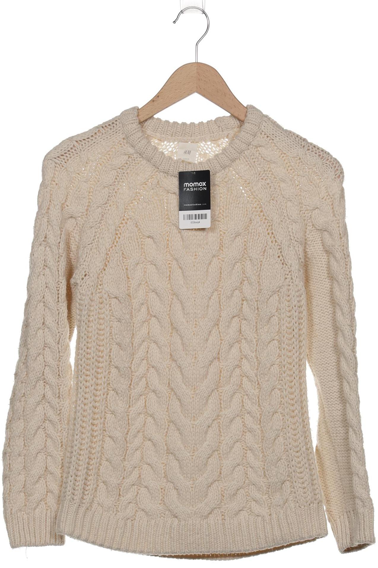 

H&M Damen Pullover, cremeweiß, Gr. 34