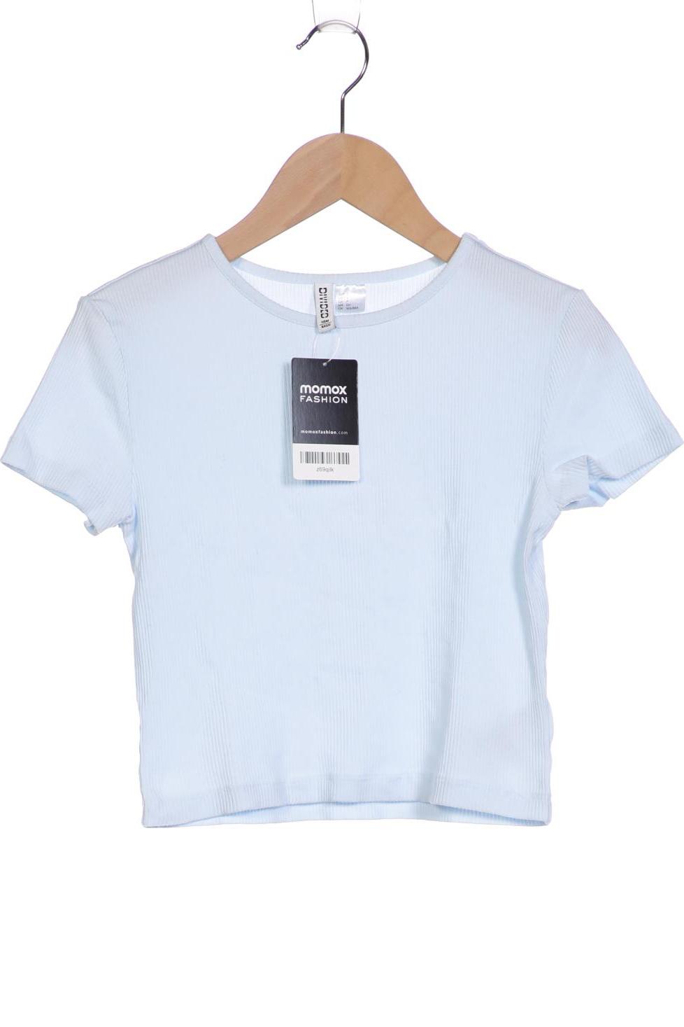 

H&M Damen T-Shirt, hellblau