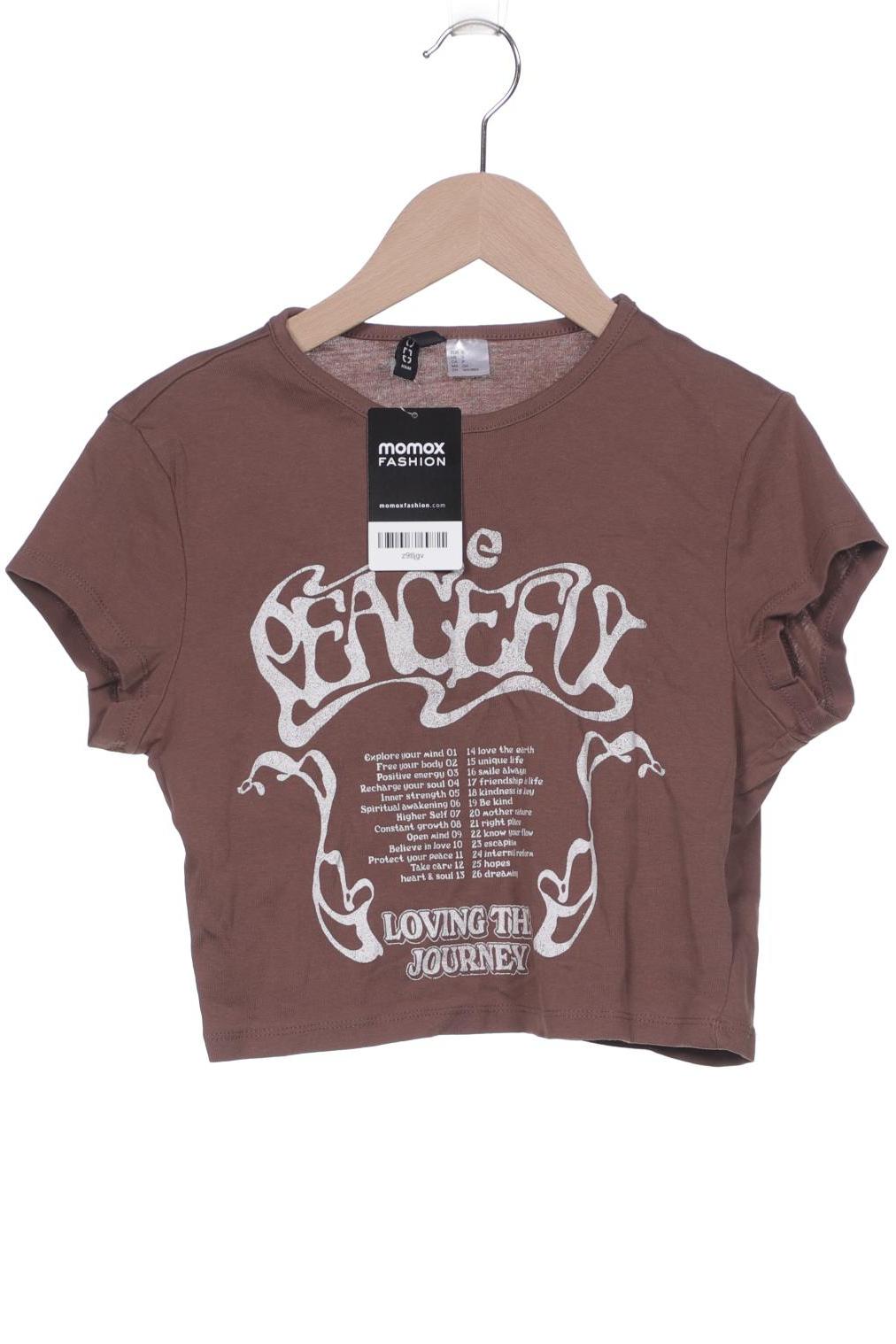 

H&M Damen T-Shirt, braun