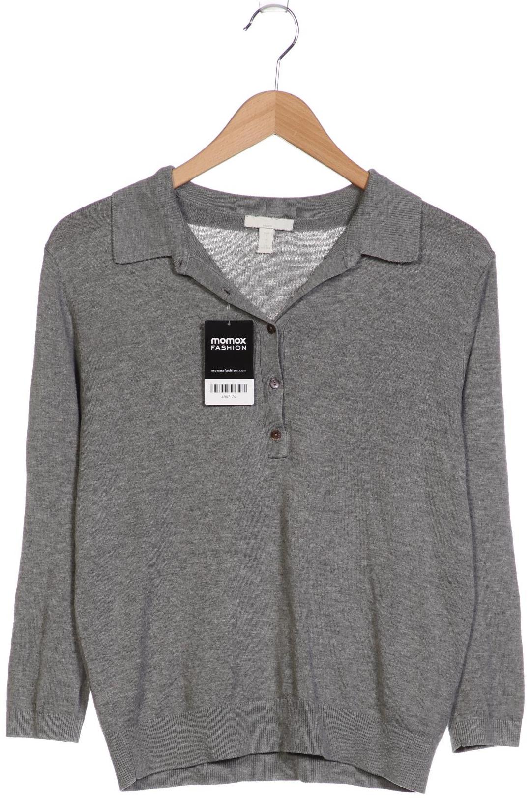 

H&M Damen Poloshirt, grau, Gr. 36