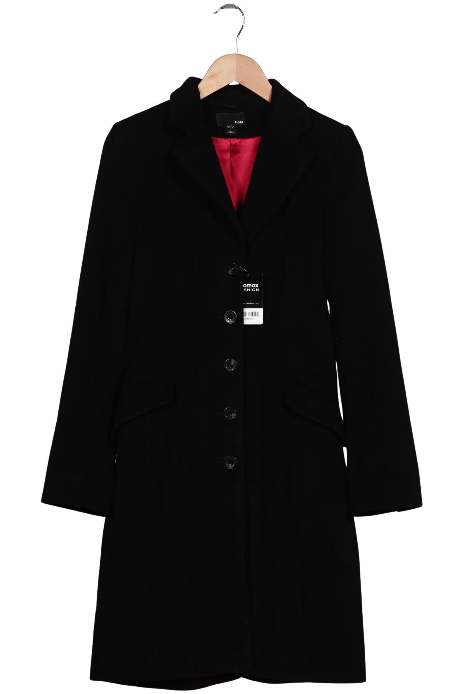 

H&M Damen Mantel, schwarz, Gr. 34