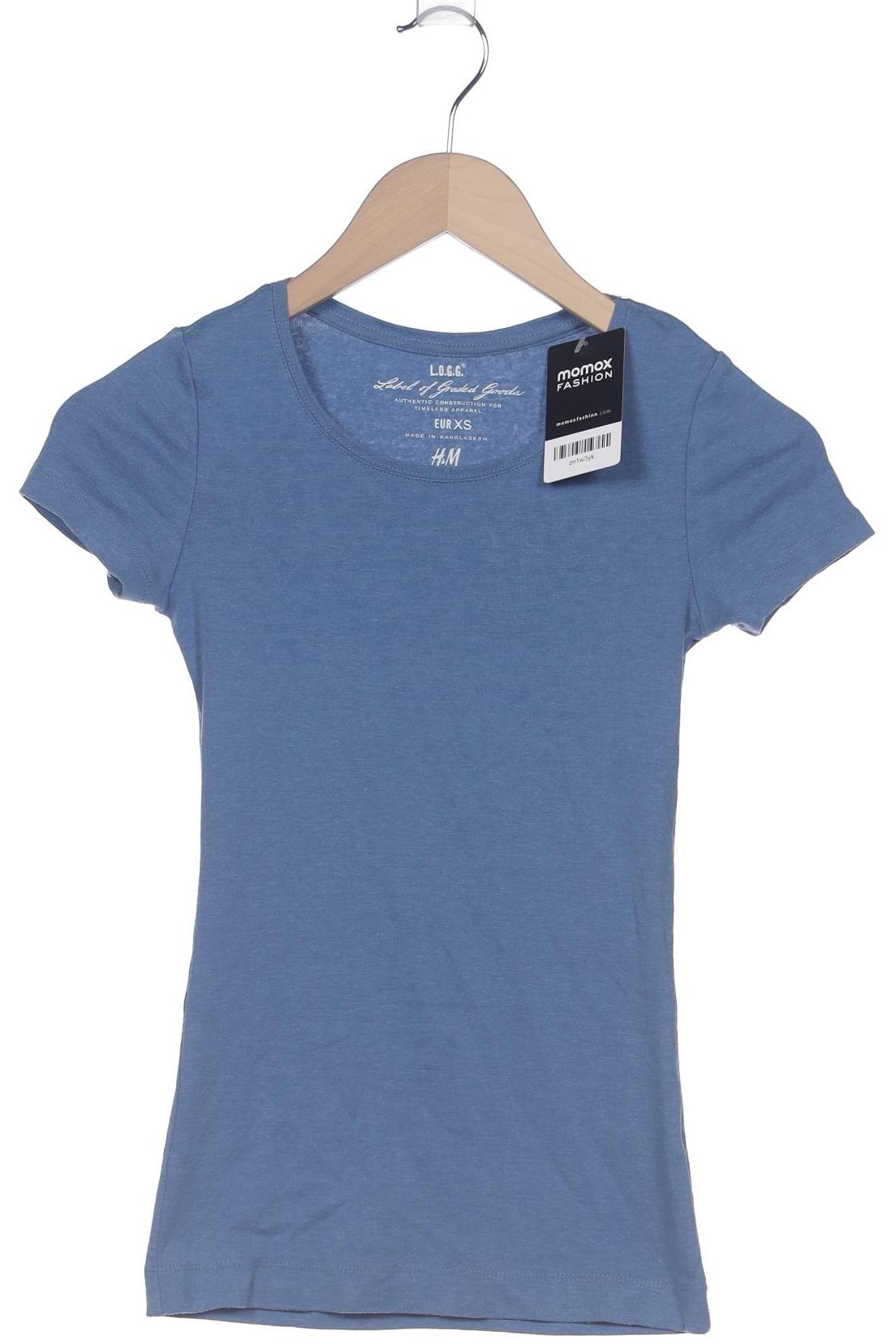 

H&M Damen T-Shirt, blau, Gr. 34