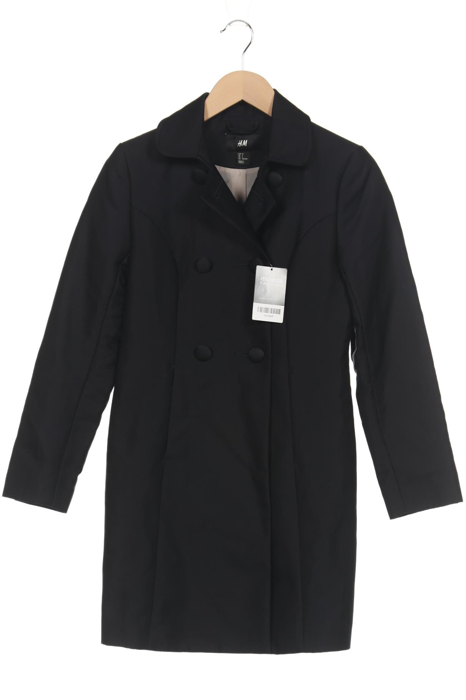 

H&M Damen Mantel, schwarz, Gr. 34