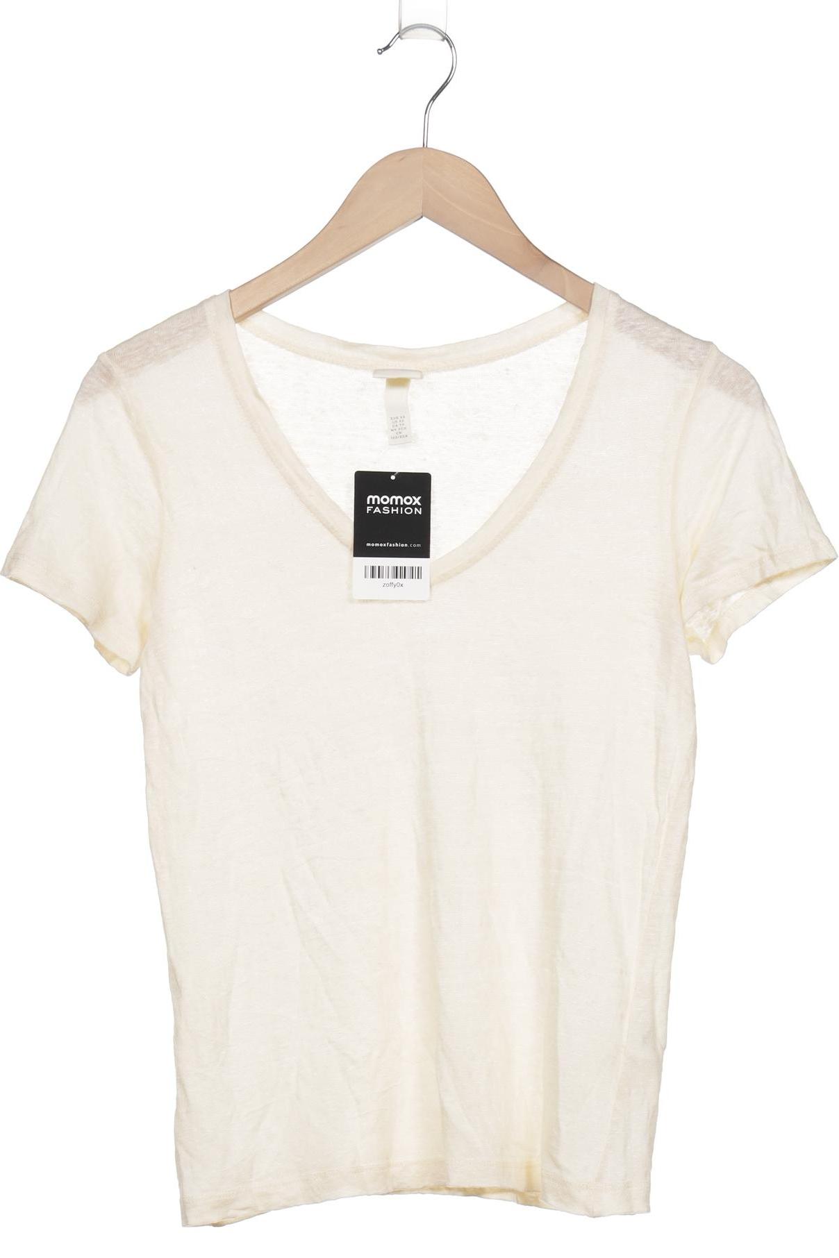 

H&M Damen T-Shirt, cremeweiß, Gr. 34