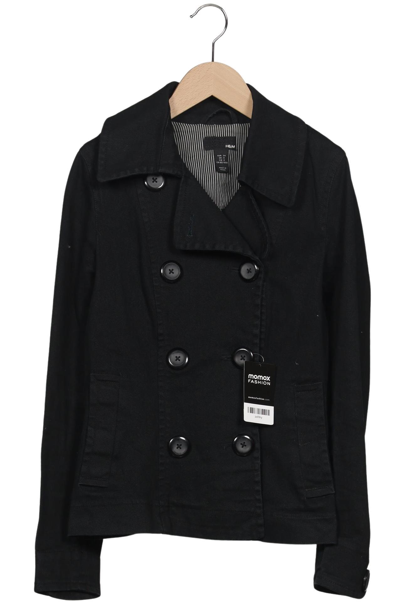 

H&M Damen Jacke, schwarz, Gr. 34