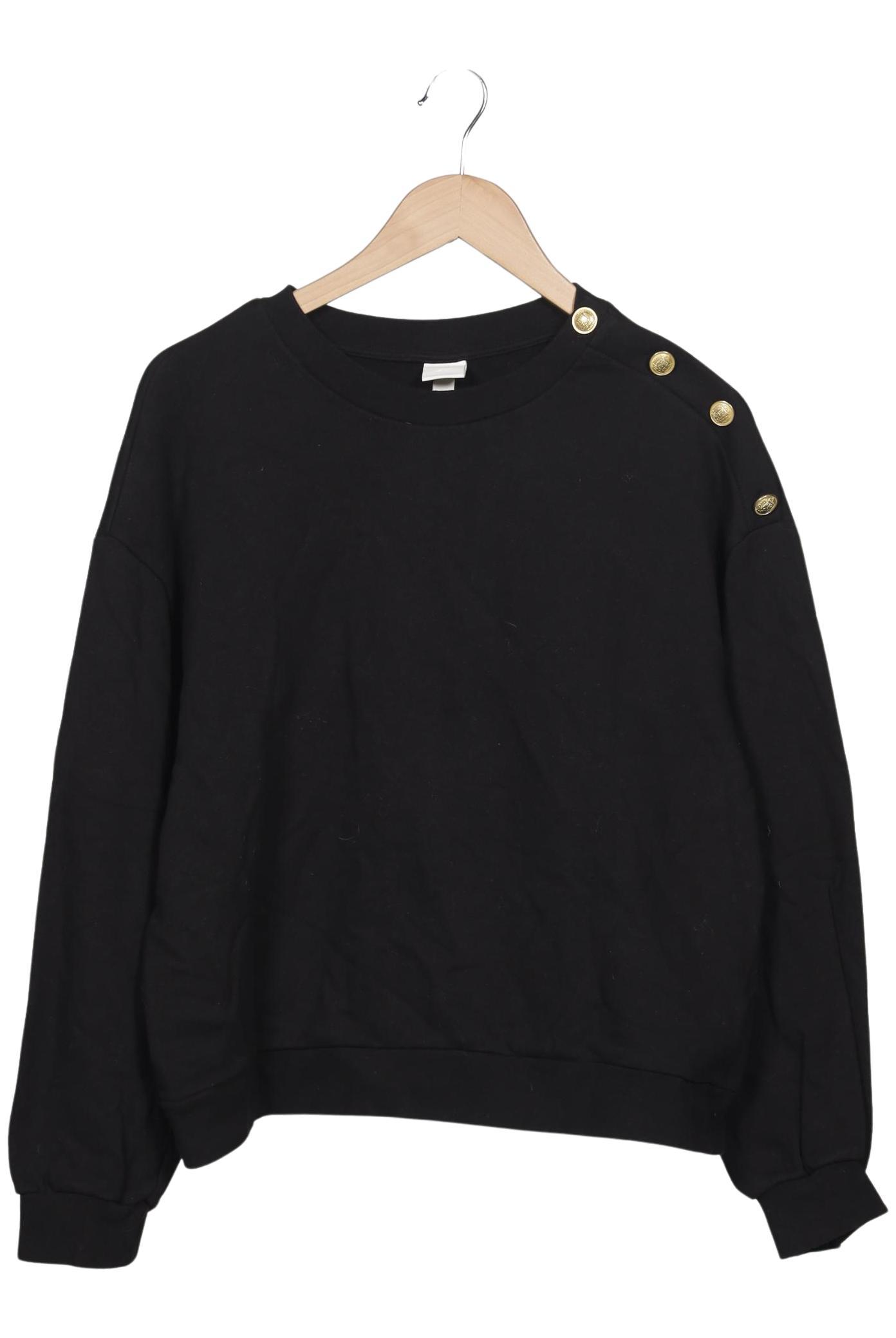 

H&M Damen Sweatshirt, schwarz, Gr. 42