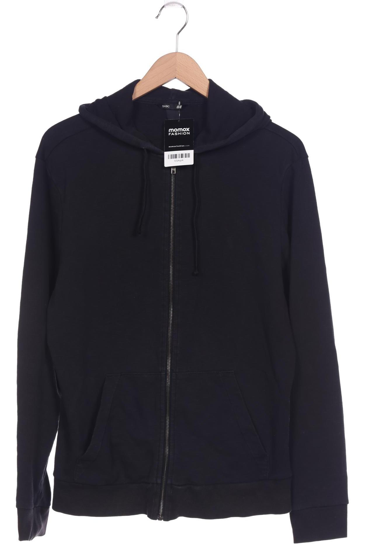 

H&M Herren Kapuzenpullover, schwarz, Gr. 48