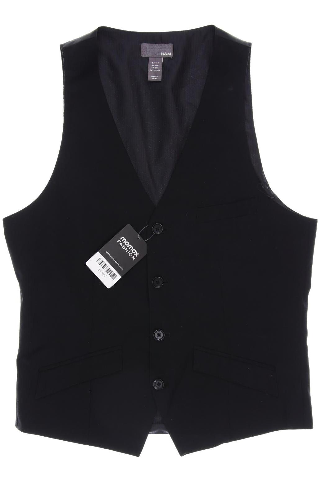 

H&M Herren Weste, schwarz, Gr. 46