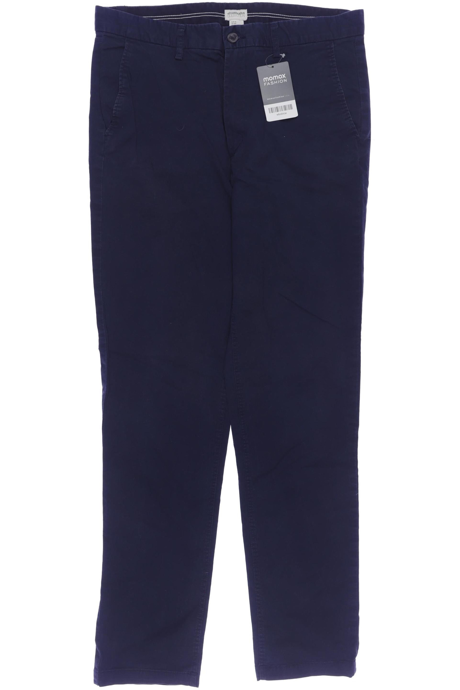 

H&M Herren Stoffhose, marineblau, Gr. 48