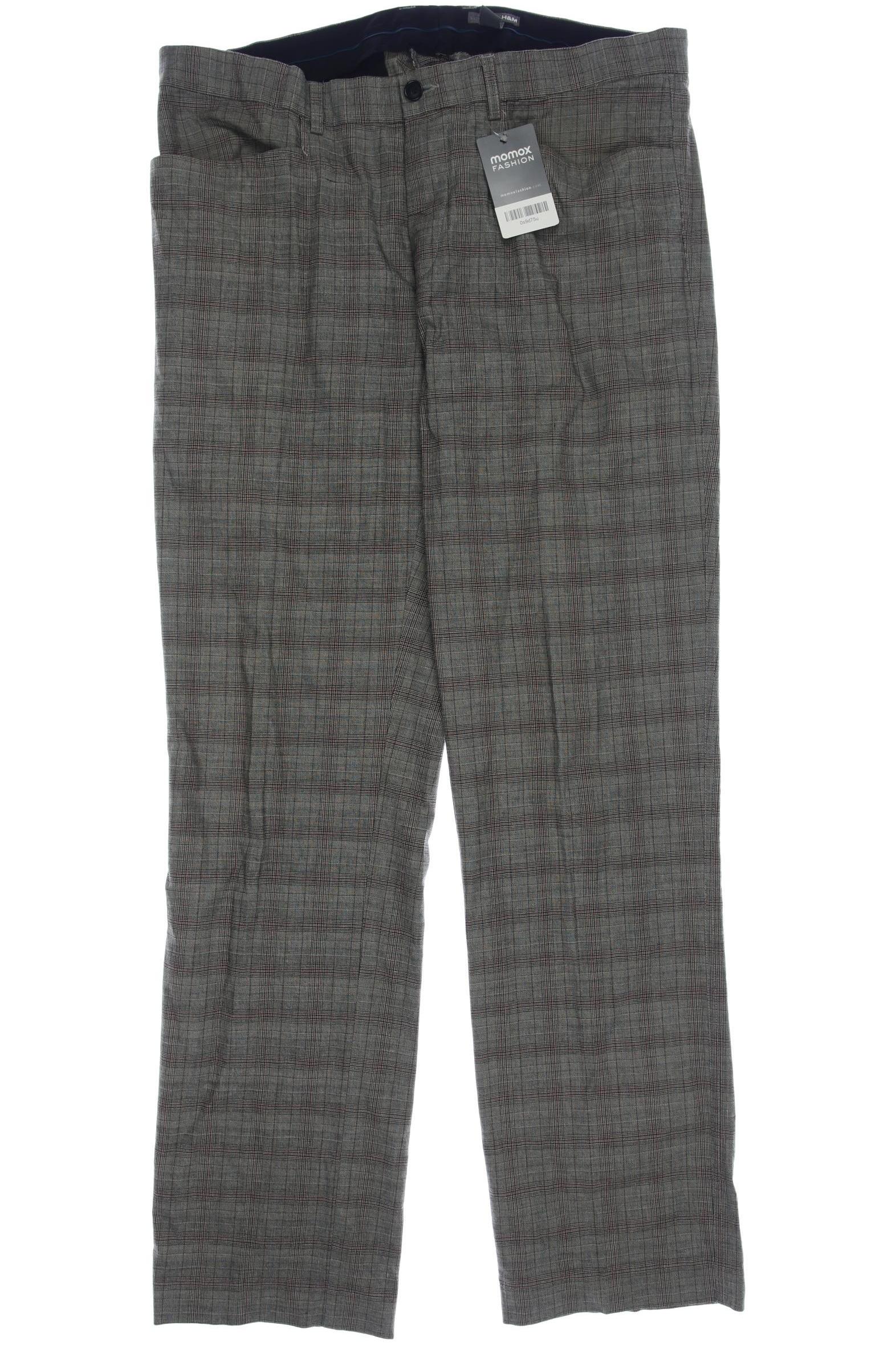 

H&M Herren Stoffhose, grau, Gr. 54