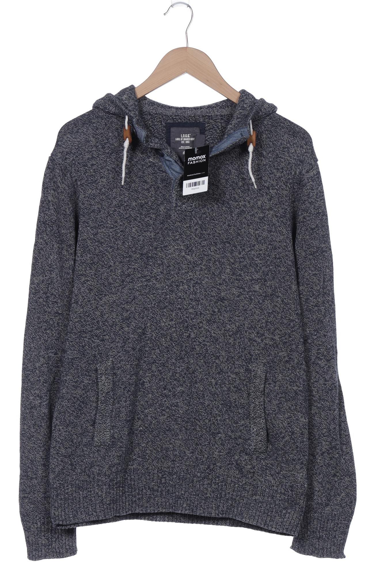 

H&M Herren Kapuzenpullover, grau, Gr. 52