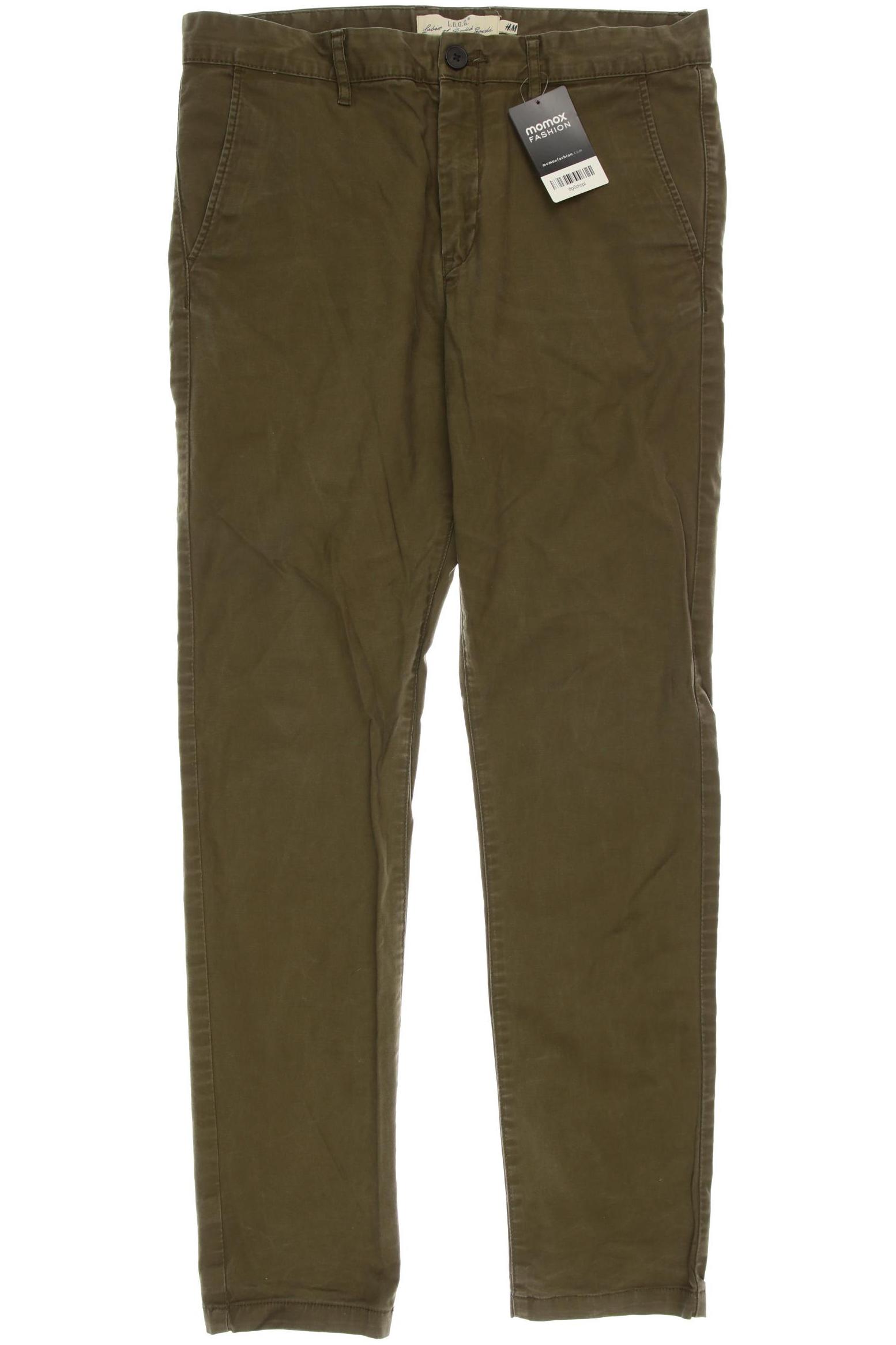 

H&M Herren Stoffhose, grün, Gr. 32