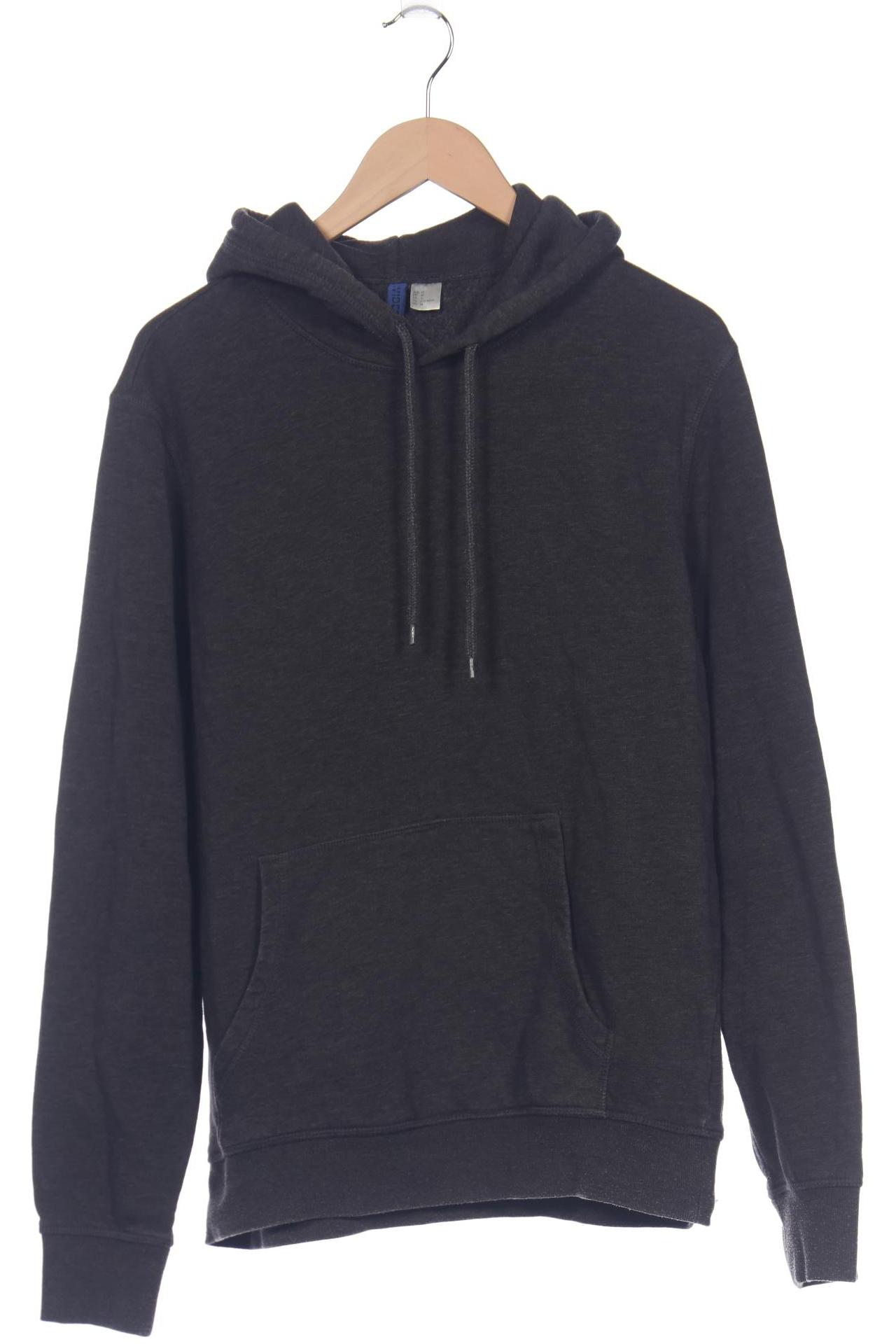 

H&M Herren Kapuzenpullover, grau, Gr. 48