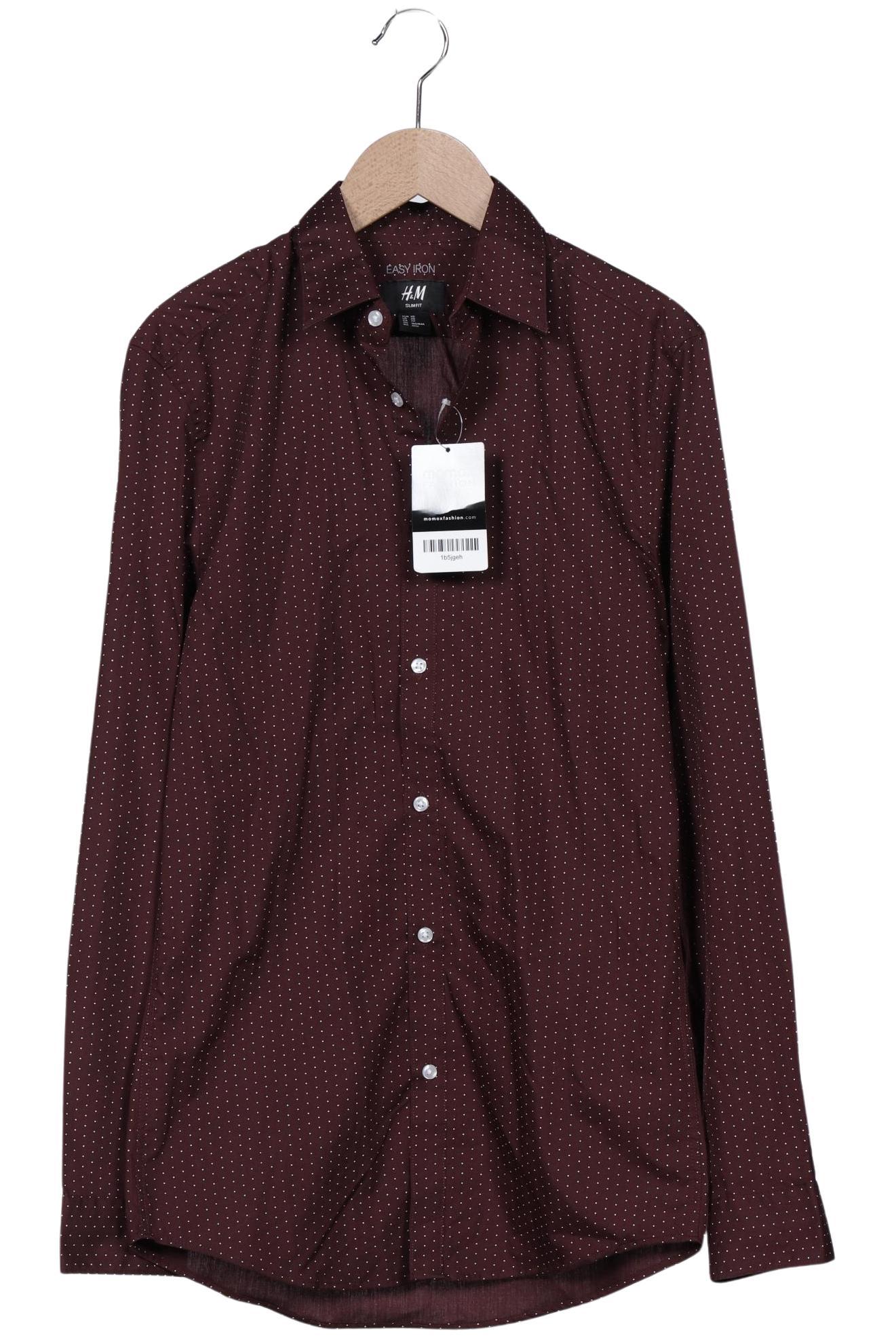 Thumbnail - H&amp;M Herren Hemd, bordeaux, Gr. 44