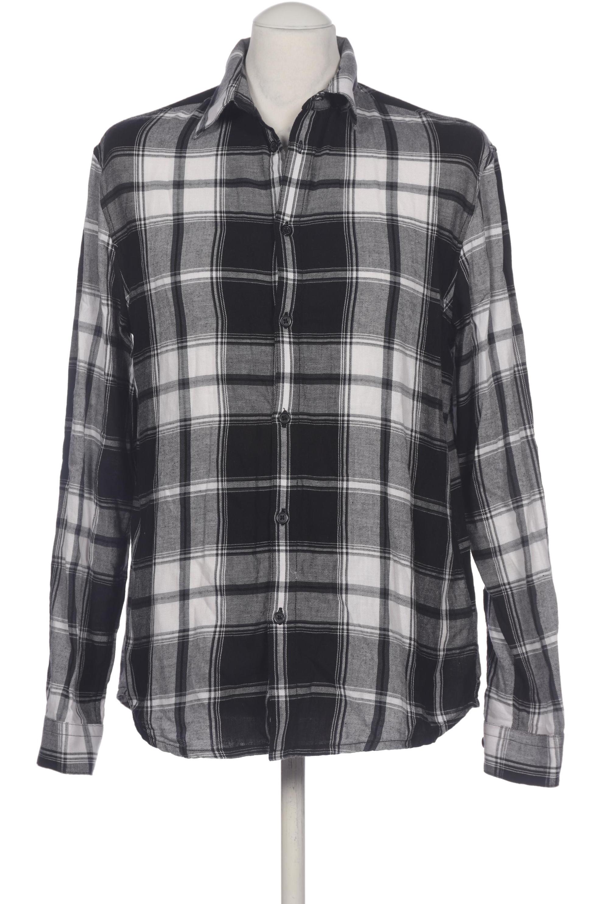 

H&M Herren Hemd, schwarz, Gr. 48