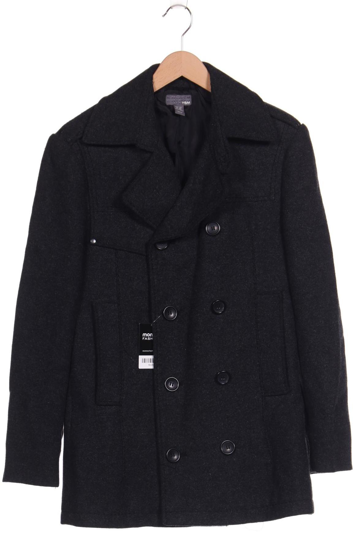 

H&M Herren Mantel, schwarz, Gr. 48
