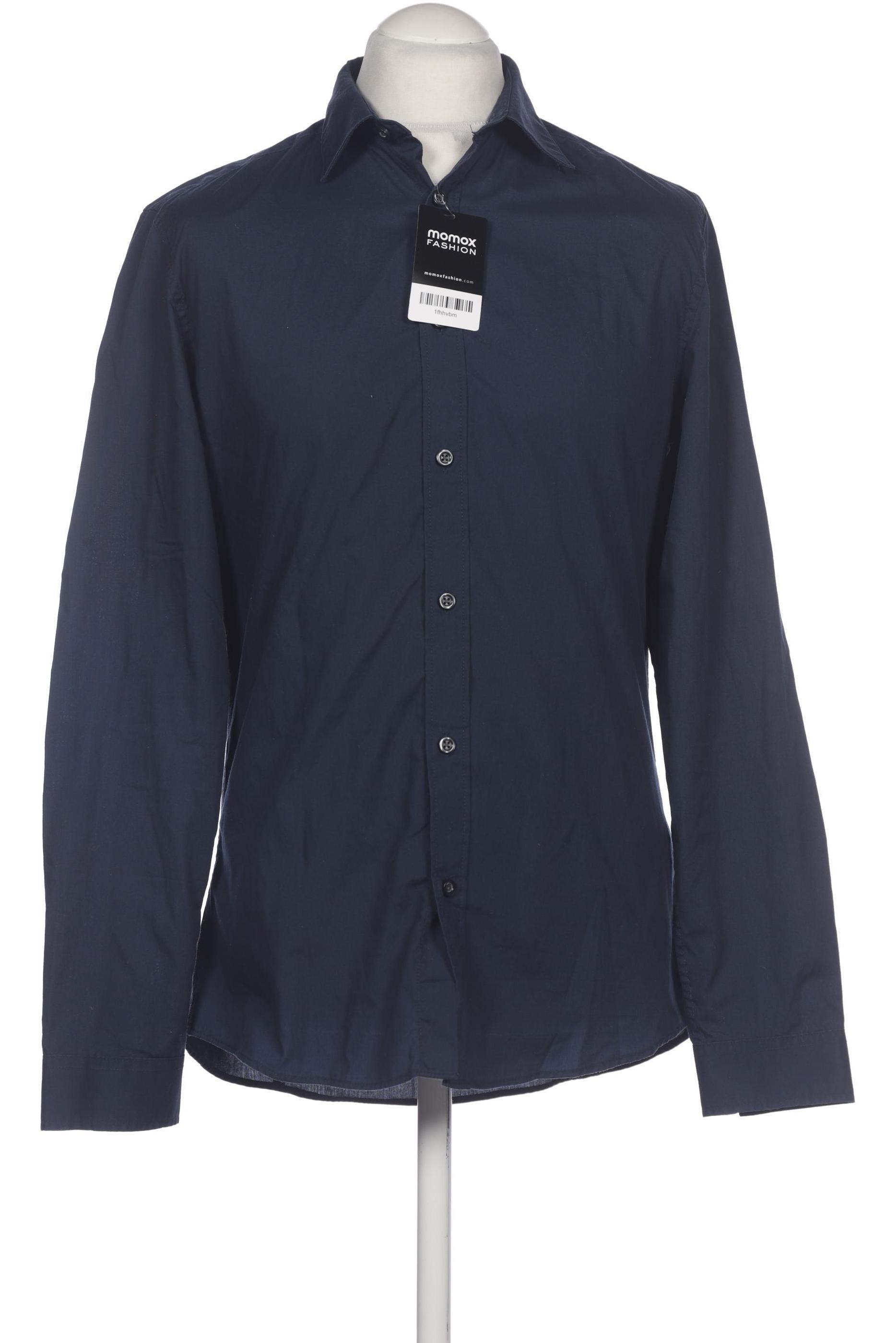 

H&M Herren Hemd, marineblau, Gr. 48