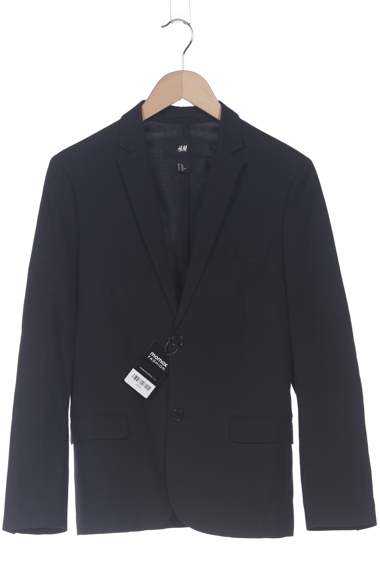 

H&M Herren Sakko, schwarz, Gr. 46