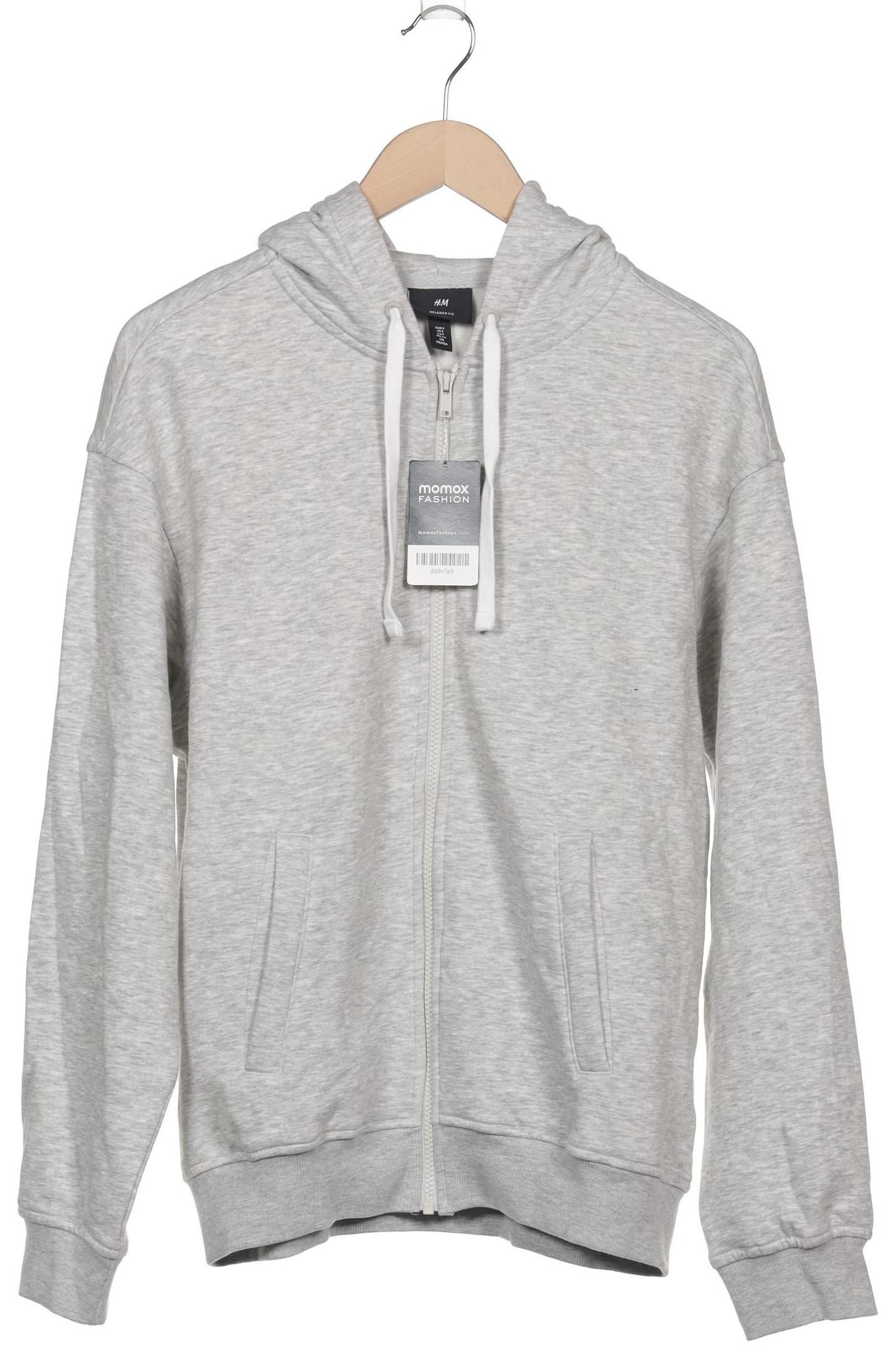

H&M Herren Kapuzenpullover, grau, Gr. 46