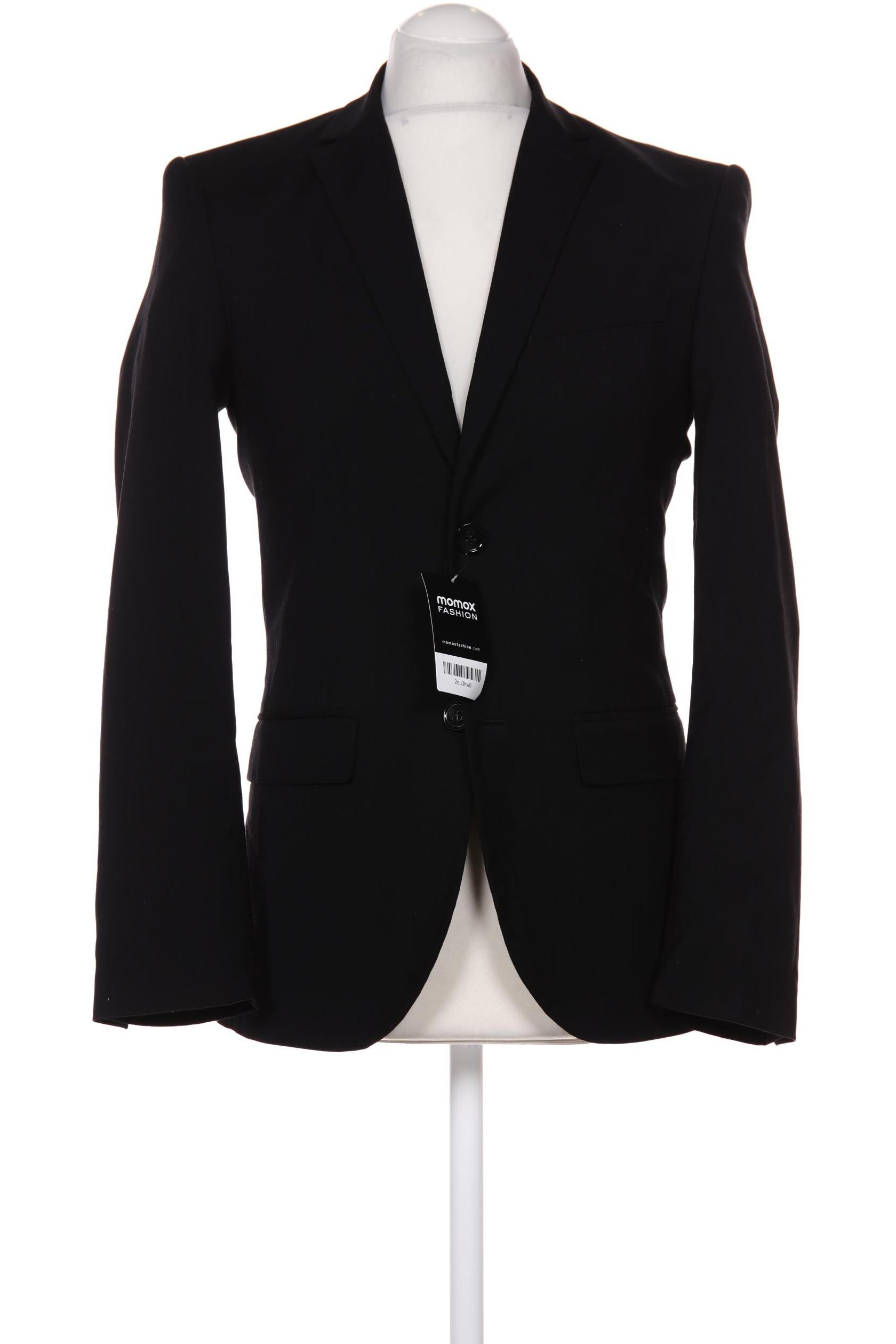 

H&M Herren Sakko, schwarz, Gr. 46