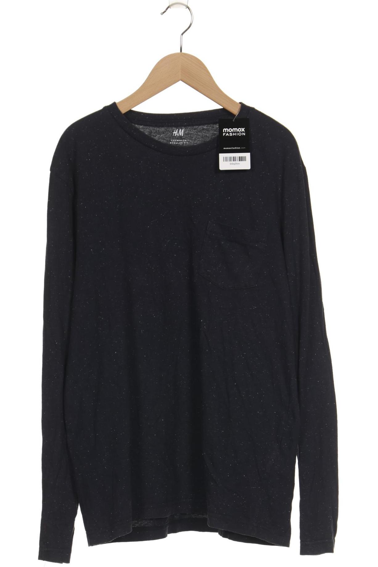 

H&M Herren Langarmshirt, grau, Gr. 48