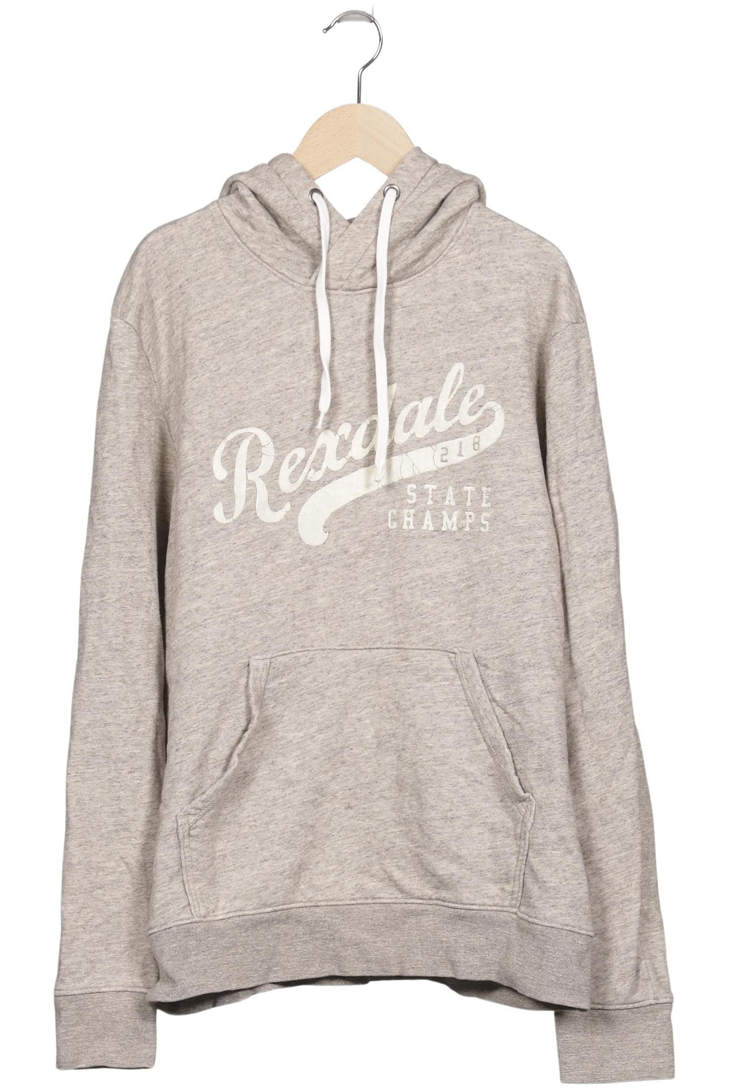 

H&M Herren Kapuzenpullover, grau, Gr. 48