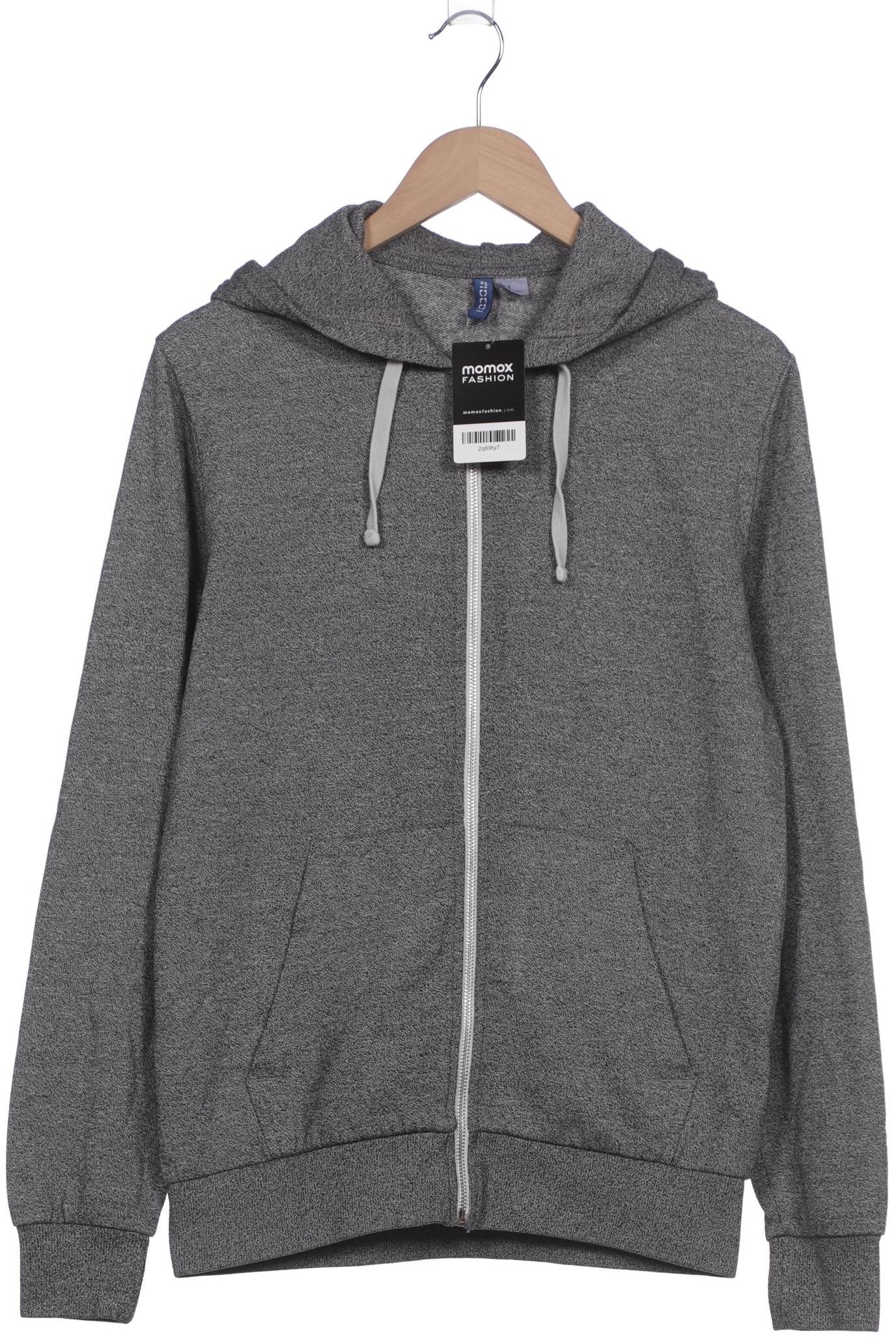 

H&M Herren Kapuzenpullover, grau, Gr. 48